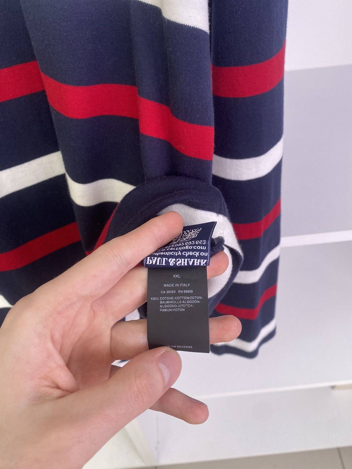 Paul & Shark × Vintage Vintage Paul Shark striped long sleeve shirt Size US XL / EU 56 / 4 - 10 Thumbnail
