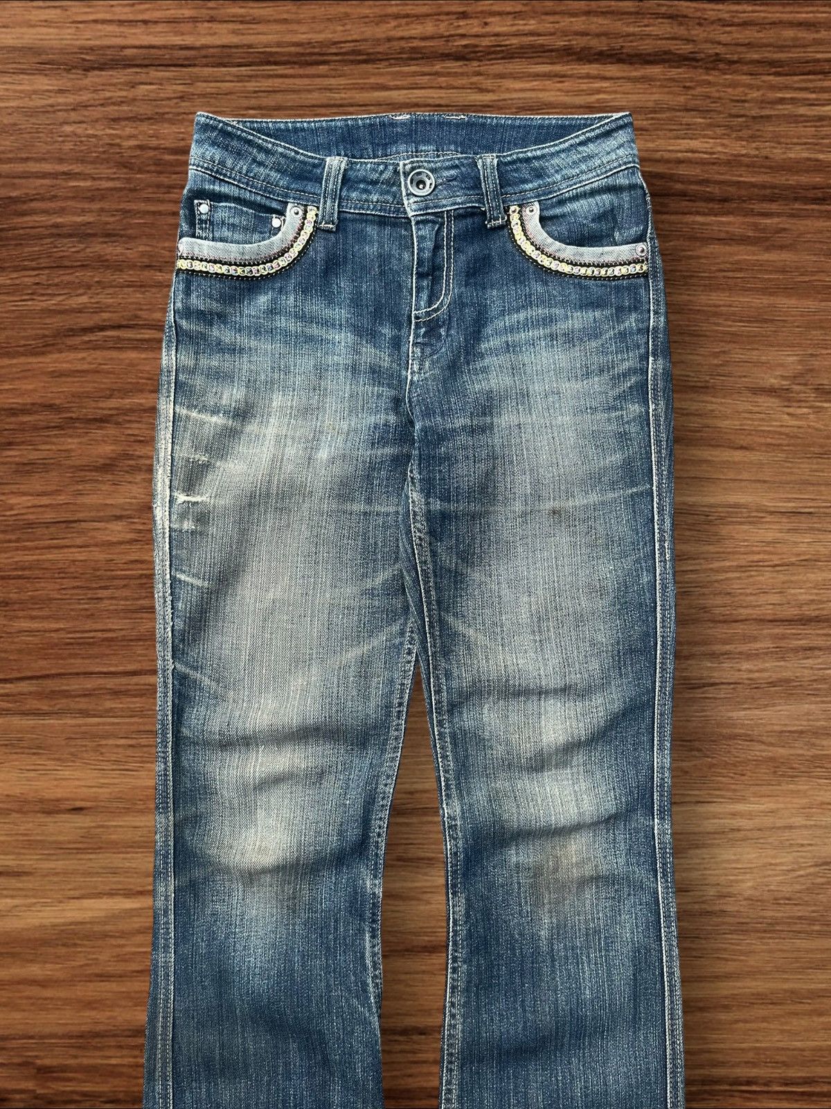Japanese Brand Vintage Japanese Mud Washed Mid Rise Bootcut Flare Jeans Size 27" / US 4 / IT 40 - 3 Thumbnail