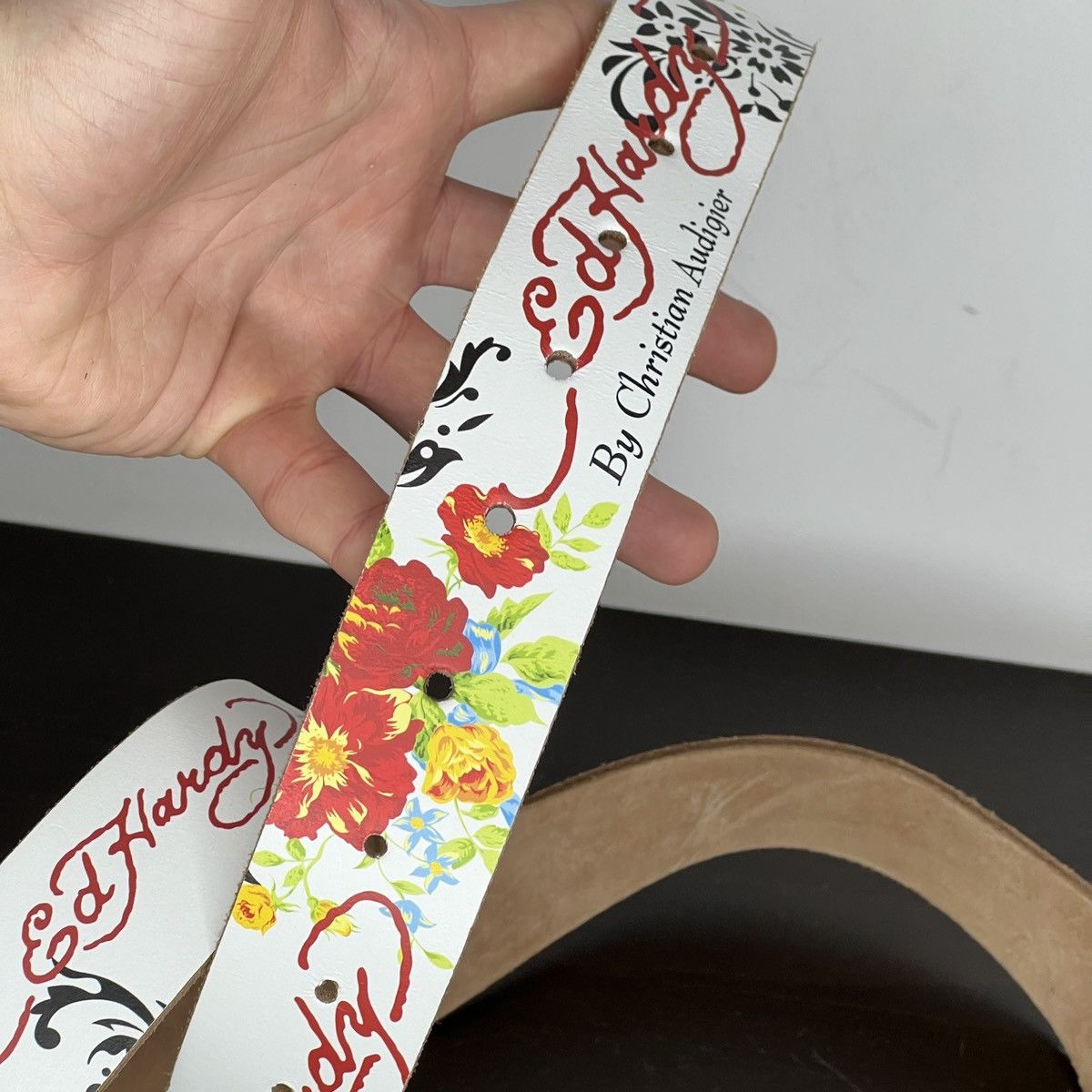 Christian Audigier Ed Hardy Y2K Belt 00s Vintage Tiger Tattoo Style Rare Retro Size ONE SIZE - 8 Thumbnail