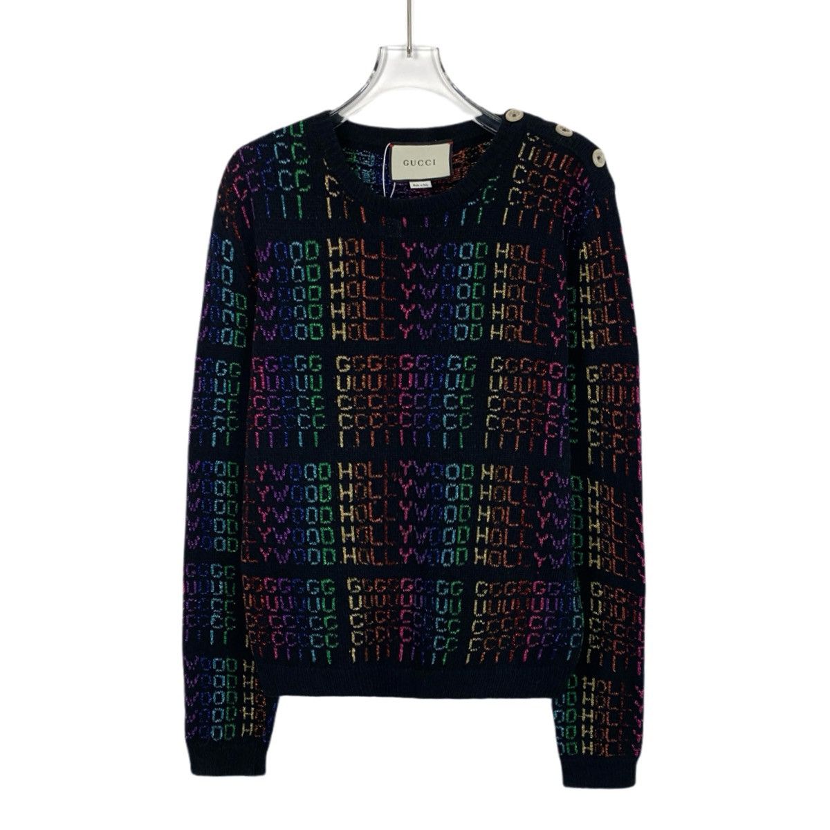 Gucci Gucci Logo Letter Rainbow Long Sleeve Knit Sweater K26WX Size S / US 4 / IT 40 - 1 Thumbnail