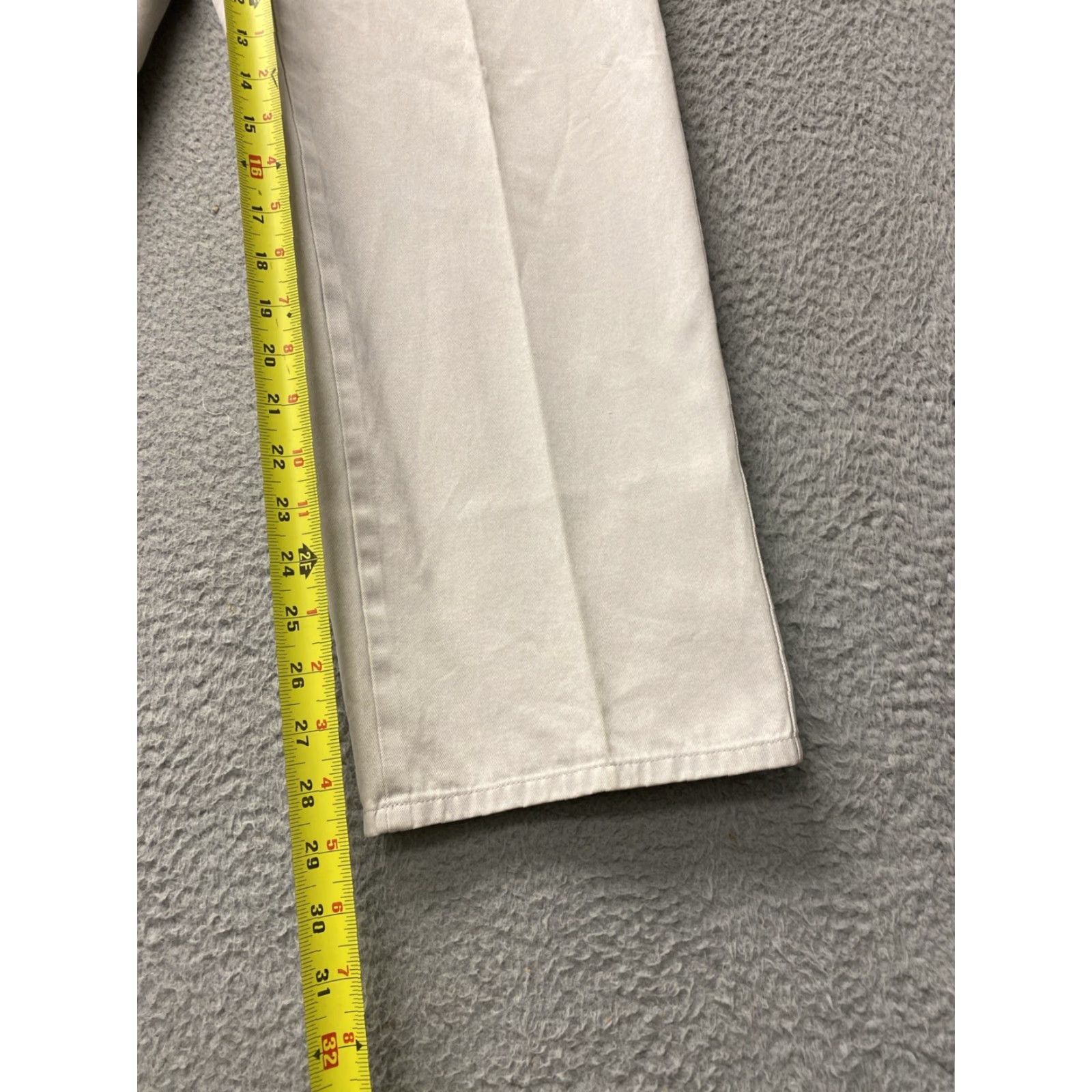 Peter Millar Peter Millar Chino Pants Mens 33 Beige Flat Front Twill Pocket Straight 29in Zip Casual Business Travel Size US 33 - 4 Thumbnail