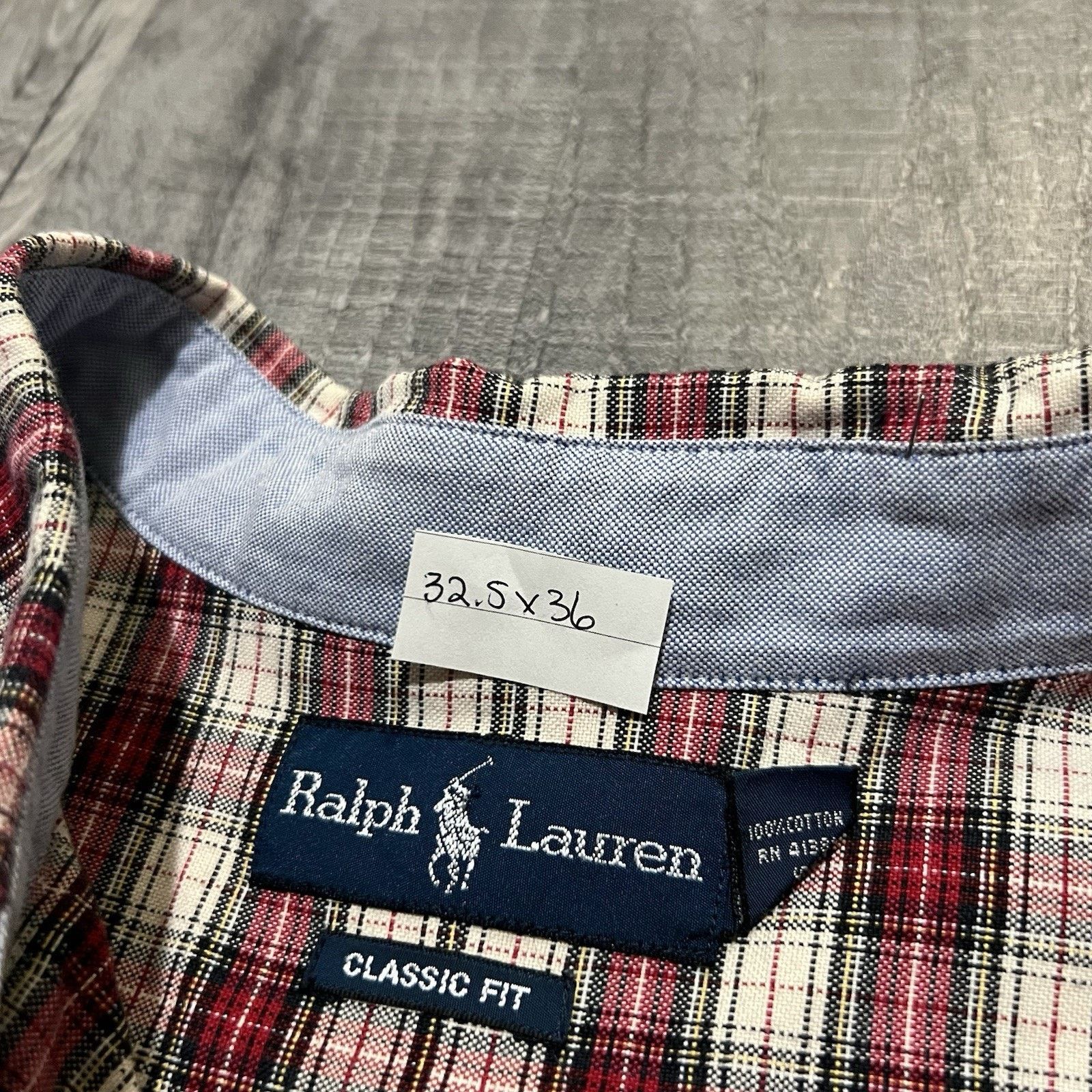 Polo Ralph Lauren VTG Polo Ralph Lauren Red Tartan Plaid Long Sleeve Shirt Size US XXL / EU 58 / 5 - 6 Thumbnail