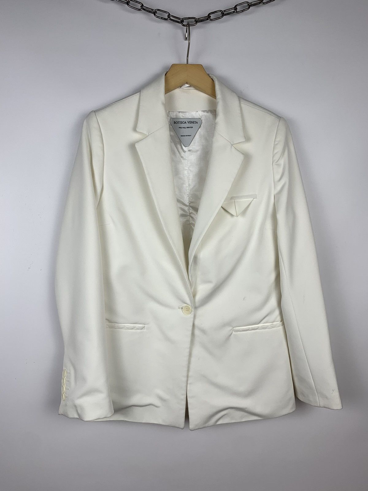 Bottega Veneta Bottega Veneta Pre Fall Winter Blazer White Made In Italy Size 40S - 1 Thumbnail
