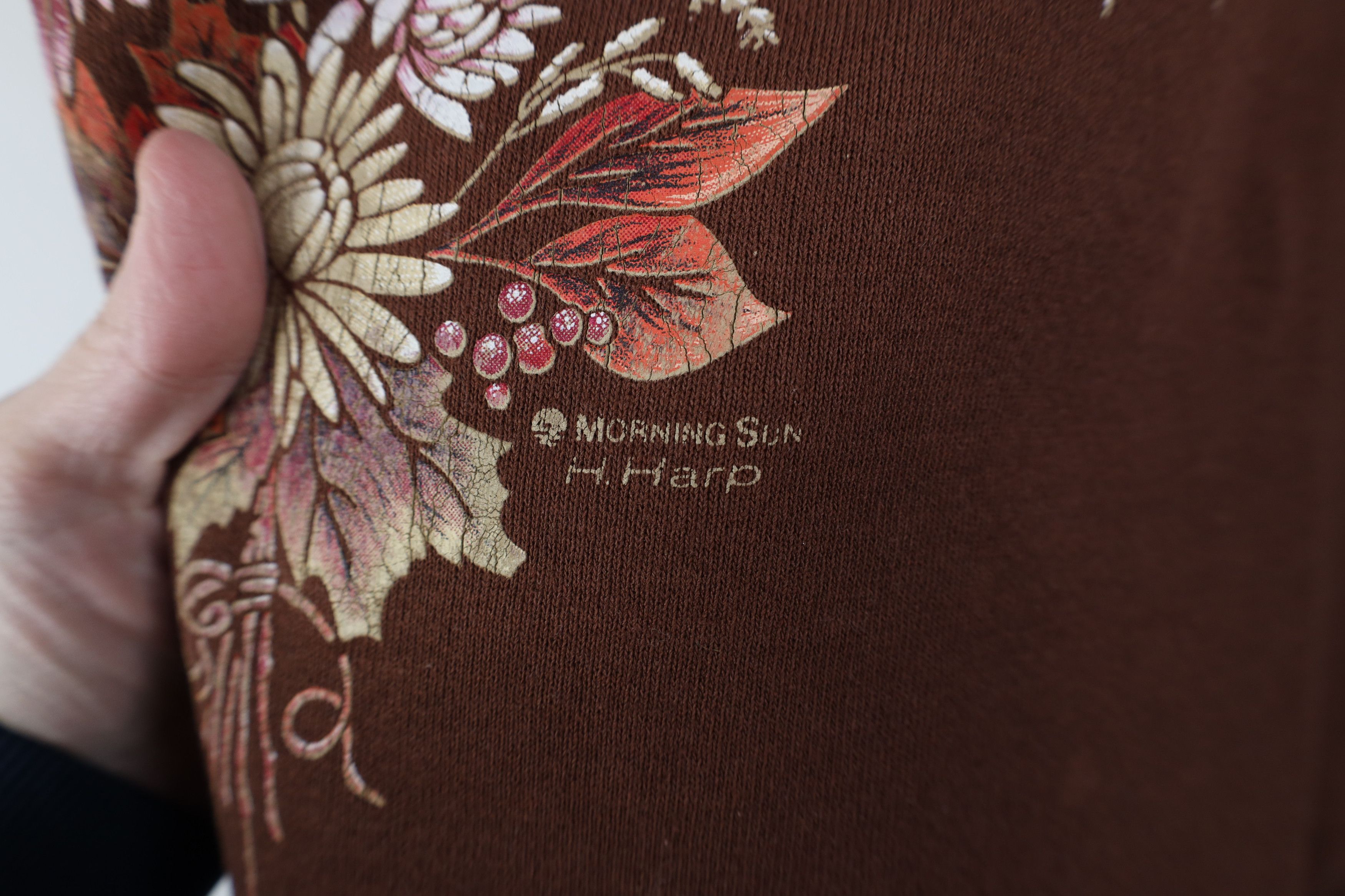 Vintage Vintage 90s Streetwear Nature Mouse Flower Sweatshirt Brown Size XL / US 12-14 / IT 48-50 - 6 Thumbnail