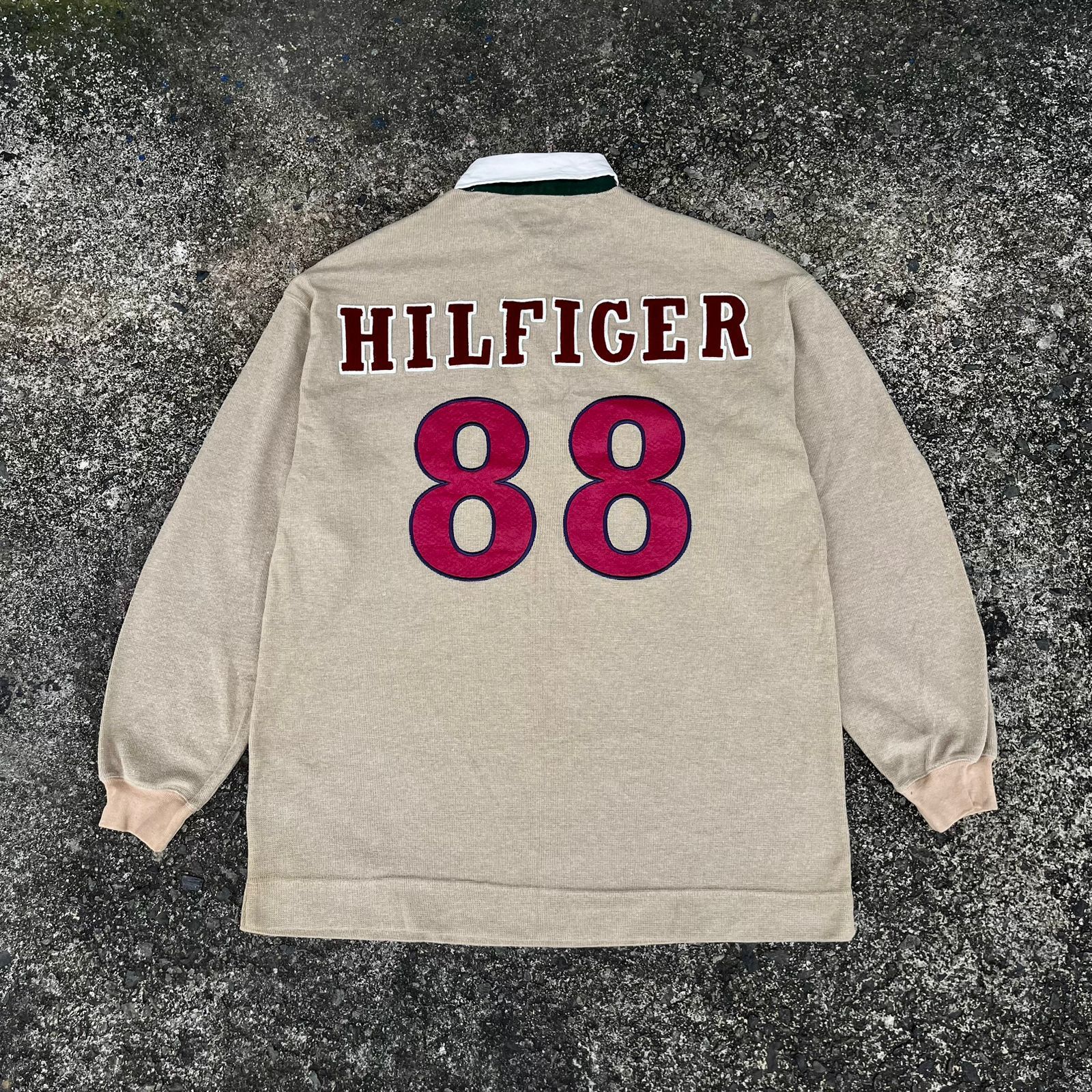 Tommy Hilfiger × Vintage vintage tommy hilfiger 88 rugby polo shirt longsleeve Size US XXL / EU 58 / 5 - 1 Thumbnail