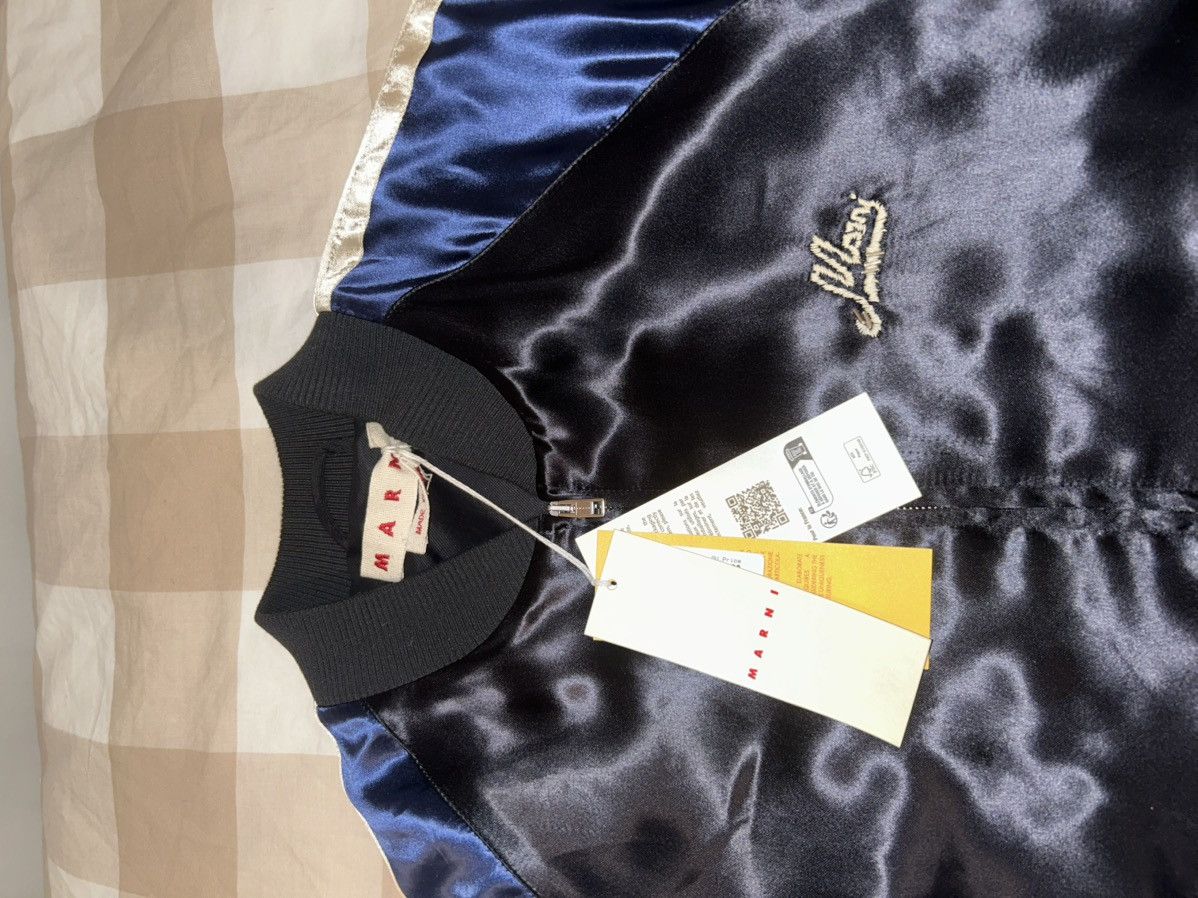 Marni Satin bomber jacket with embroidered logo Size US M / EU 48-50 / 2 - 2 Thumbnail