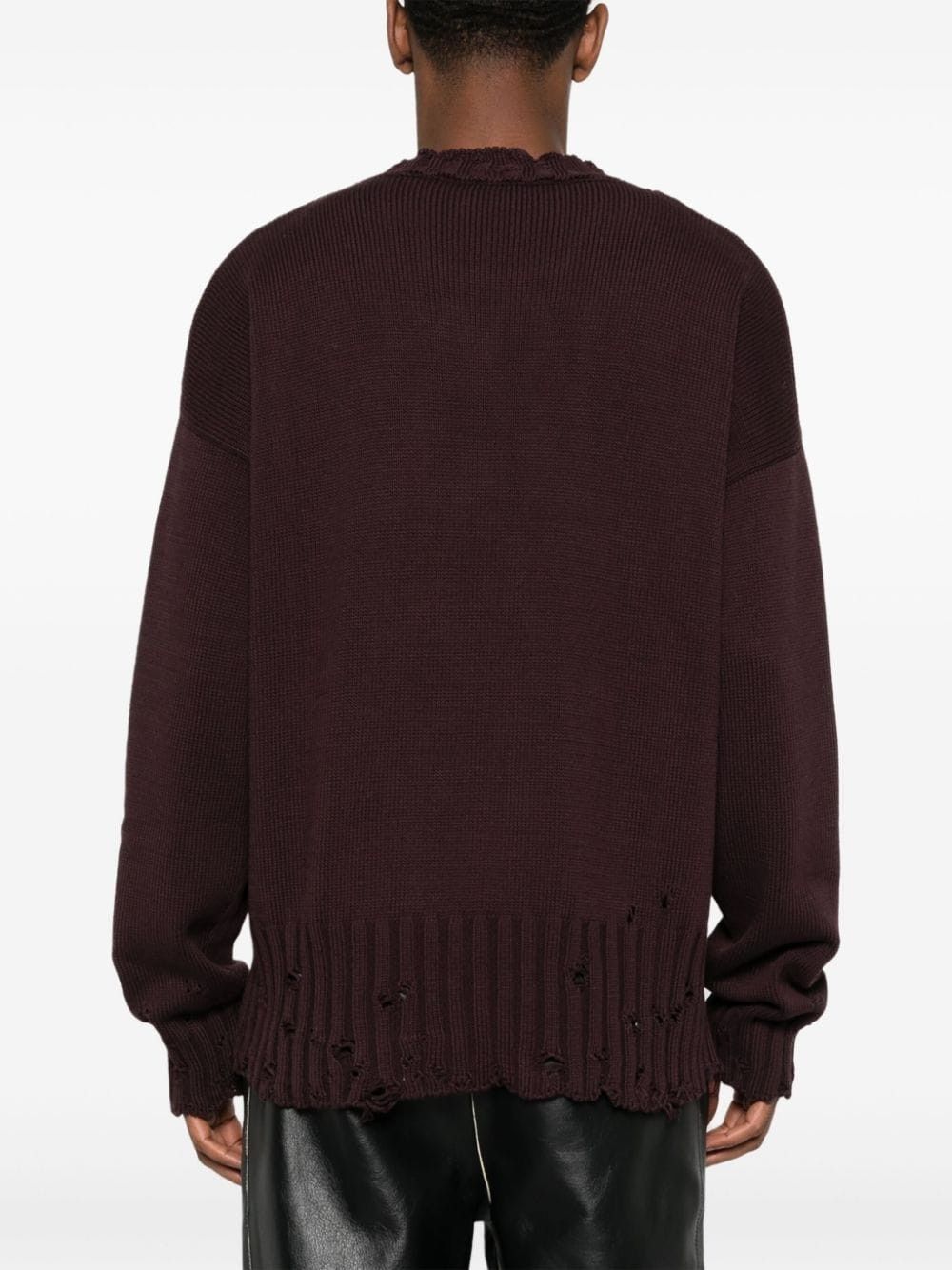 Marni o1w1db11025 Distressed Cotton Jumper in Brown Size US L / EU 52-54 / 3 - 4 Thumbnail