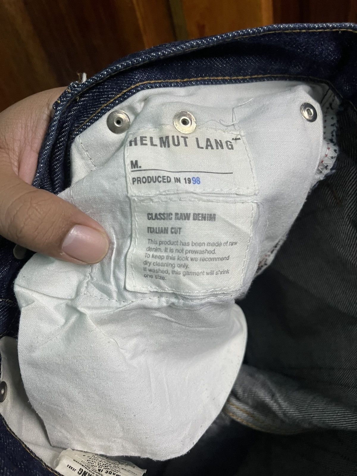 Designer × Helmut Lang × If Six Was Nine Helmut Lung Classic raw Denim Italian Cut Size US 29 - 8 Thumbnail