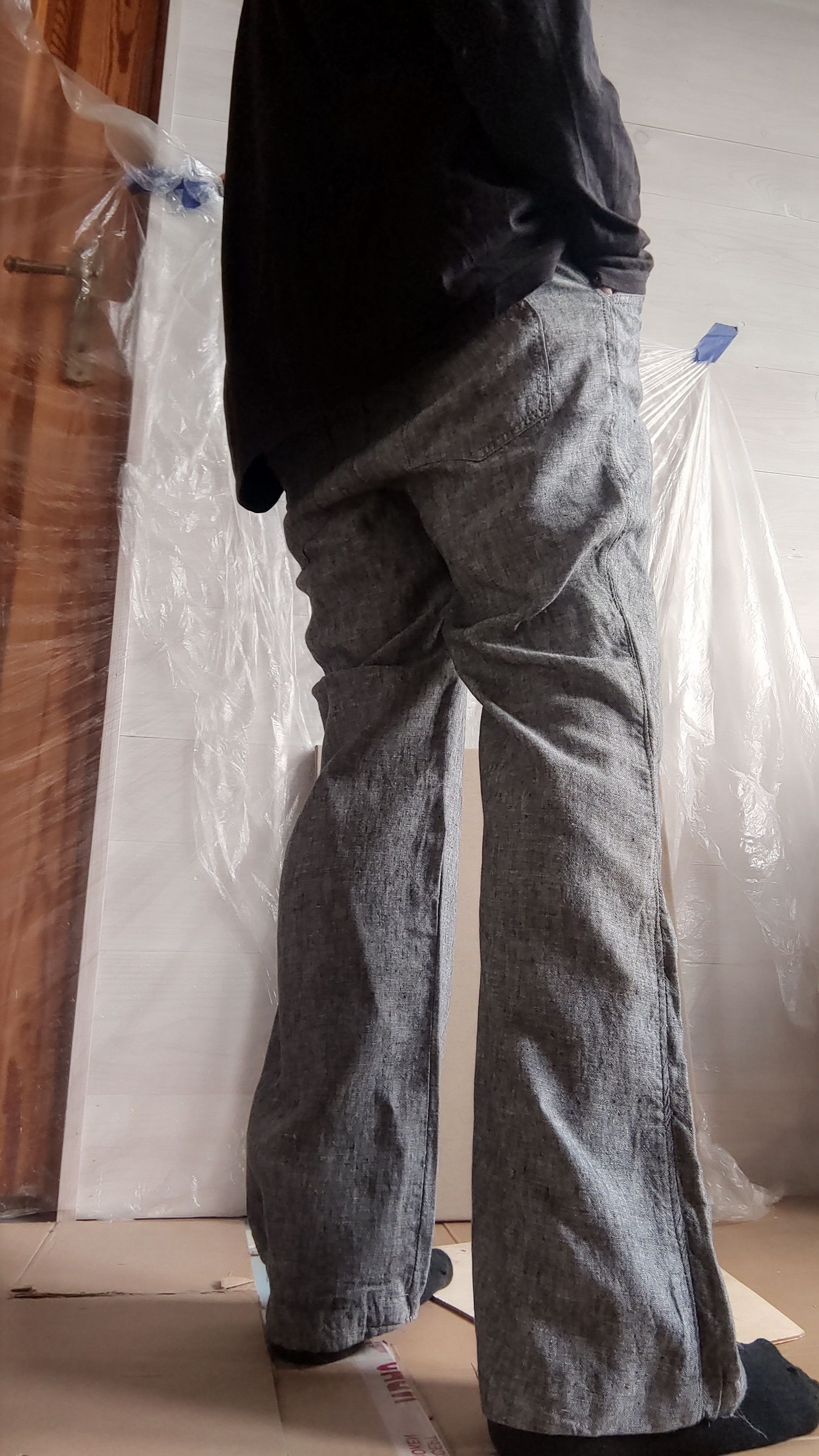 Vintage 100% Linen Pants Flared Baggy Minimalist y2k Vintage Size US 32 / EU 48 - 8 Thumbnail