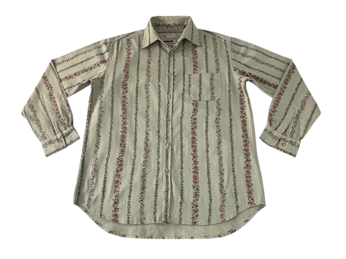 Other Hyper Remix Mainstream Striped Floral Button Up Shirt Size US L / EU 52-54 / 3 - 1 Thumbnail