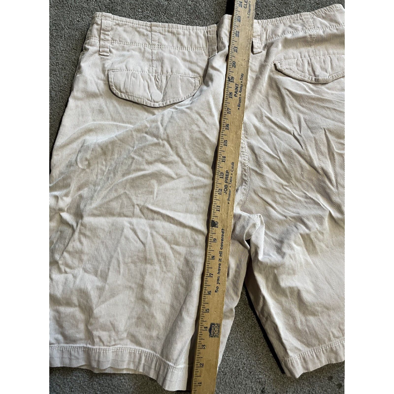 Gap GAP Khakis Beige Pinstripe SHORTS Men’s 36 Chino Flat Front Regular Stretch Waistband 5 Pockets Gap Flex Casual Workwear Vintage: No Size US 36 / EU 52 - 4 Thumbnail