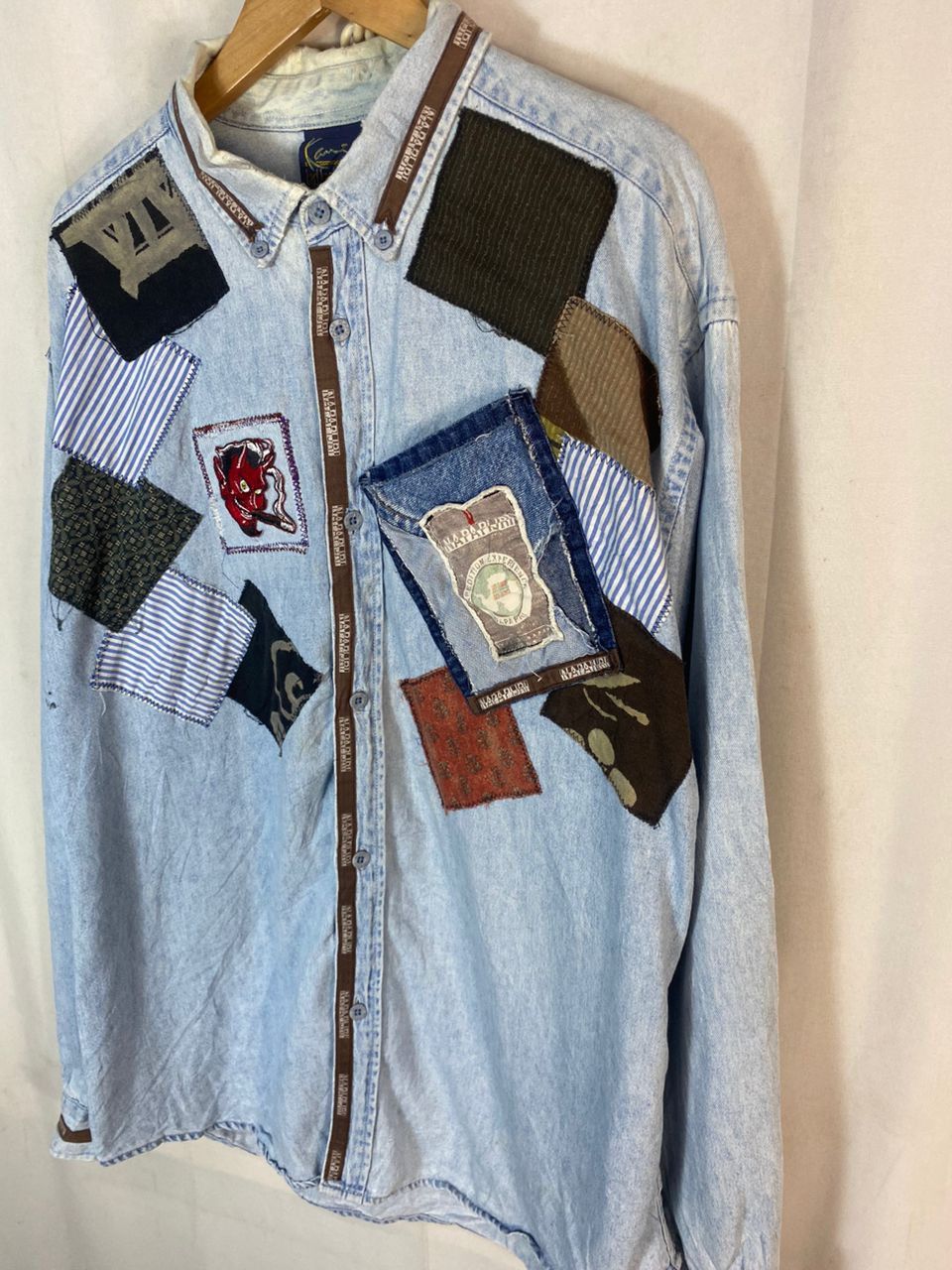 Karl Kani × Napapijri Napapijri patches button up denim jacket by karl kani Size US XL / EU 56 / 4 - 2 Thumbnail
