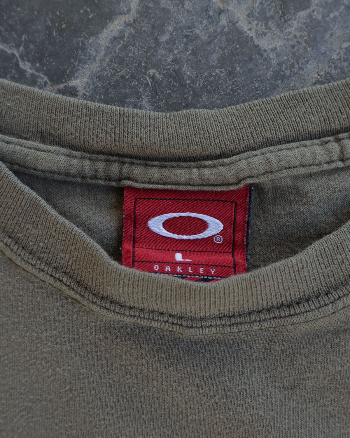 Oakley Vintage Gorpcore Archive Oakley O Software Faded Olive Tee Size US L / EU 52-54 / 3 - 4 Thumbnail
