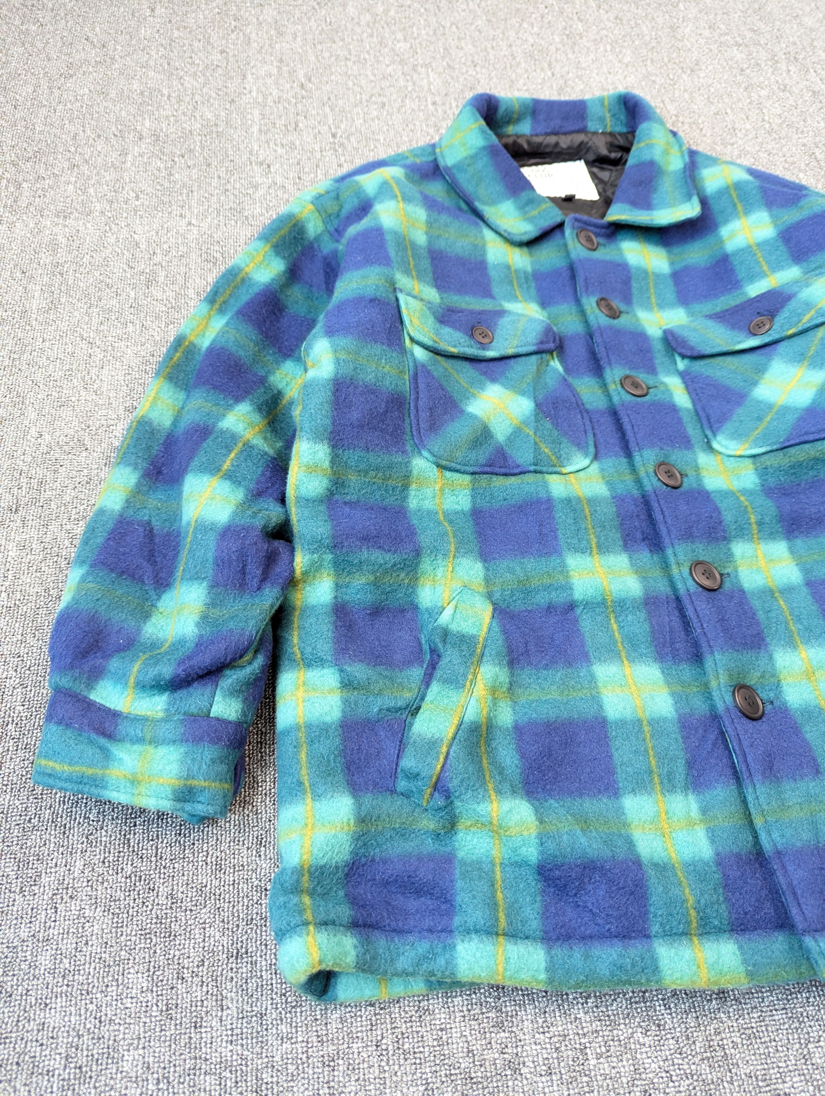 Japanese Brand City Guy Club Checked Fleece Quilted Button Ups Jacket Size US M / EU 48-50 / 2 - 3 Thumbnail