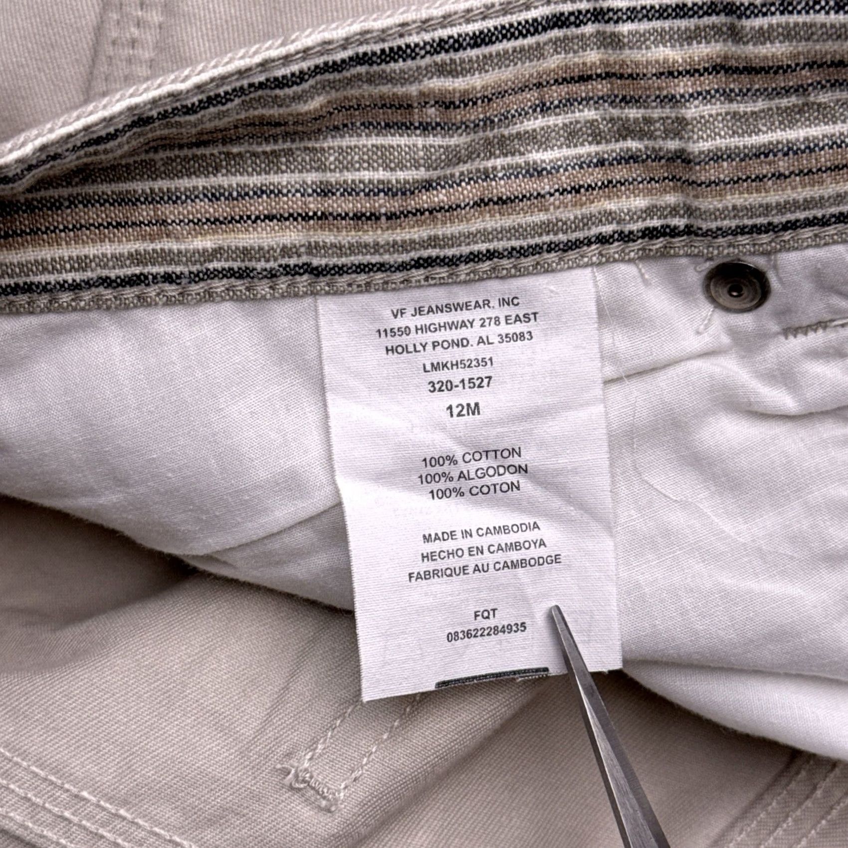Lee Lee Capri Pants Womens 12M Tan High Rise Twill Relaxed Straight 19.5in 32in Waist Button Zip NWT Size 34" / US 12 / IT 48 - 5 Thumbnail