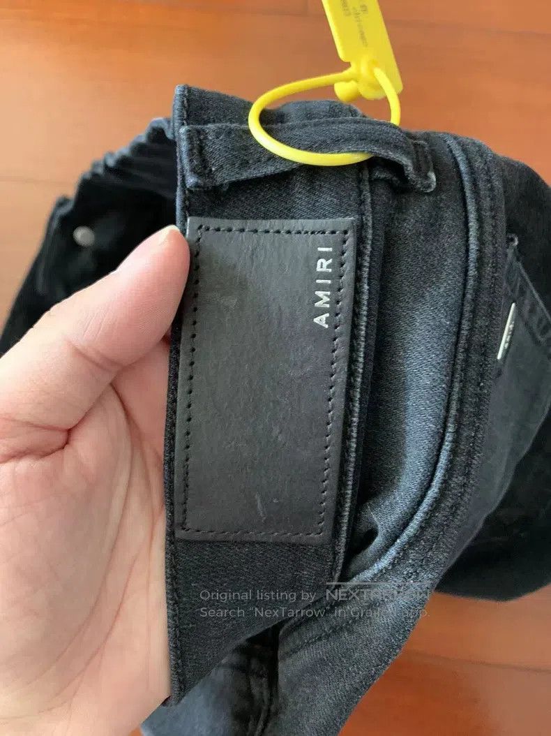Amiri Amiri Classic Destroyed Vintage Black Jeans, Size 31 Size US 31 - 5 Thumbnail