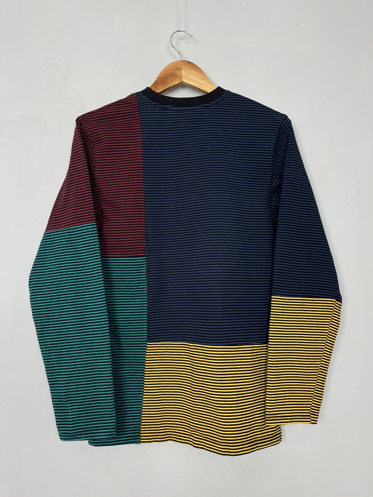 Huf Huf Stripped Y2K Cotton Big Logo Long Sleeve Sweatshirt Size US M / EU 48-50 / 2 - 6 Thumbnail