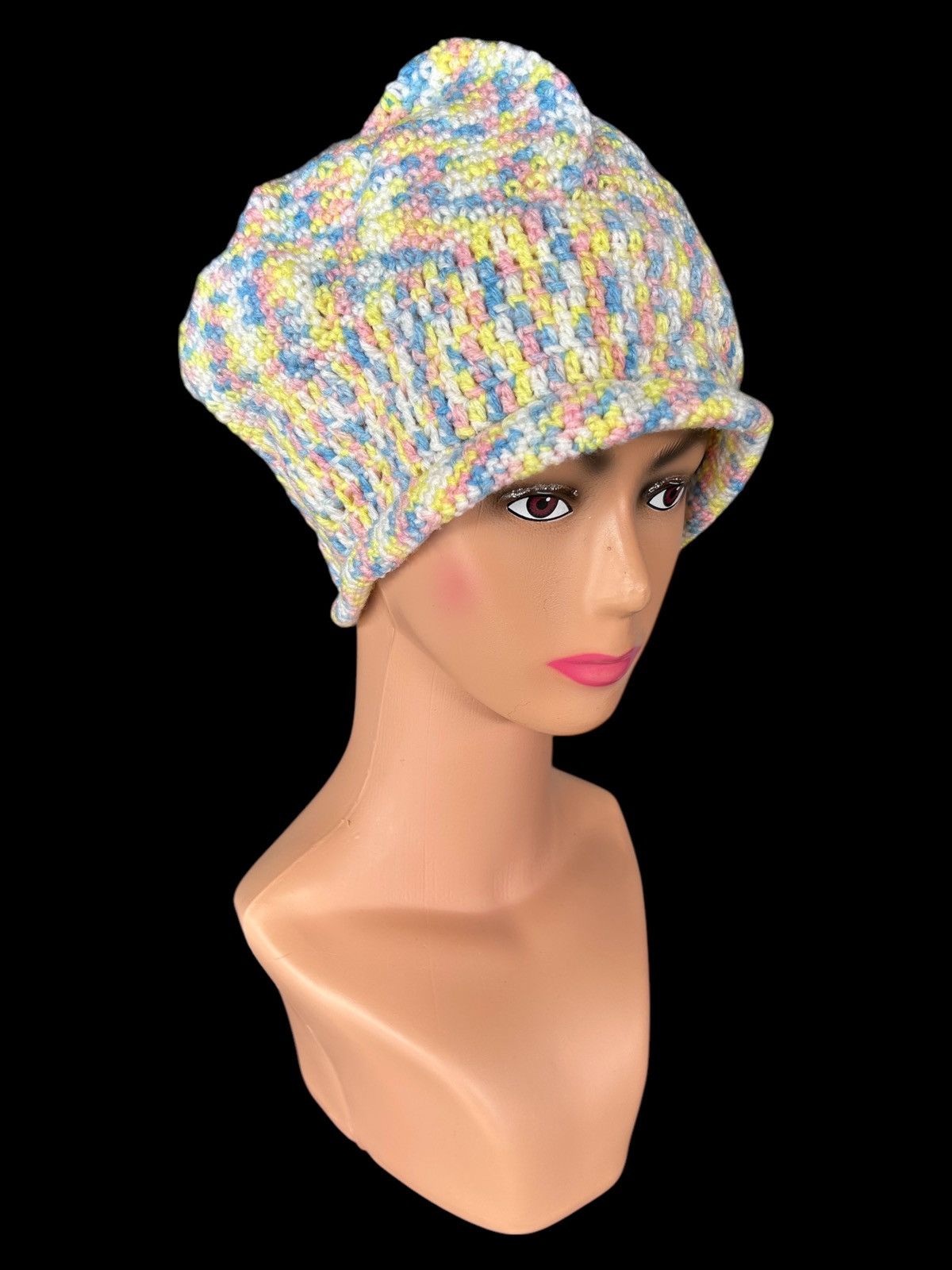 Handmade × Japanese Brand Crochet Knitted Handmade Beanie Hats Size ONE SIZE - 1 Thumbnail