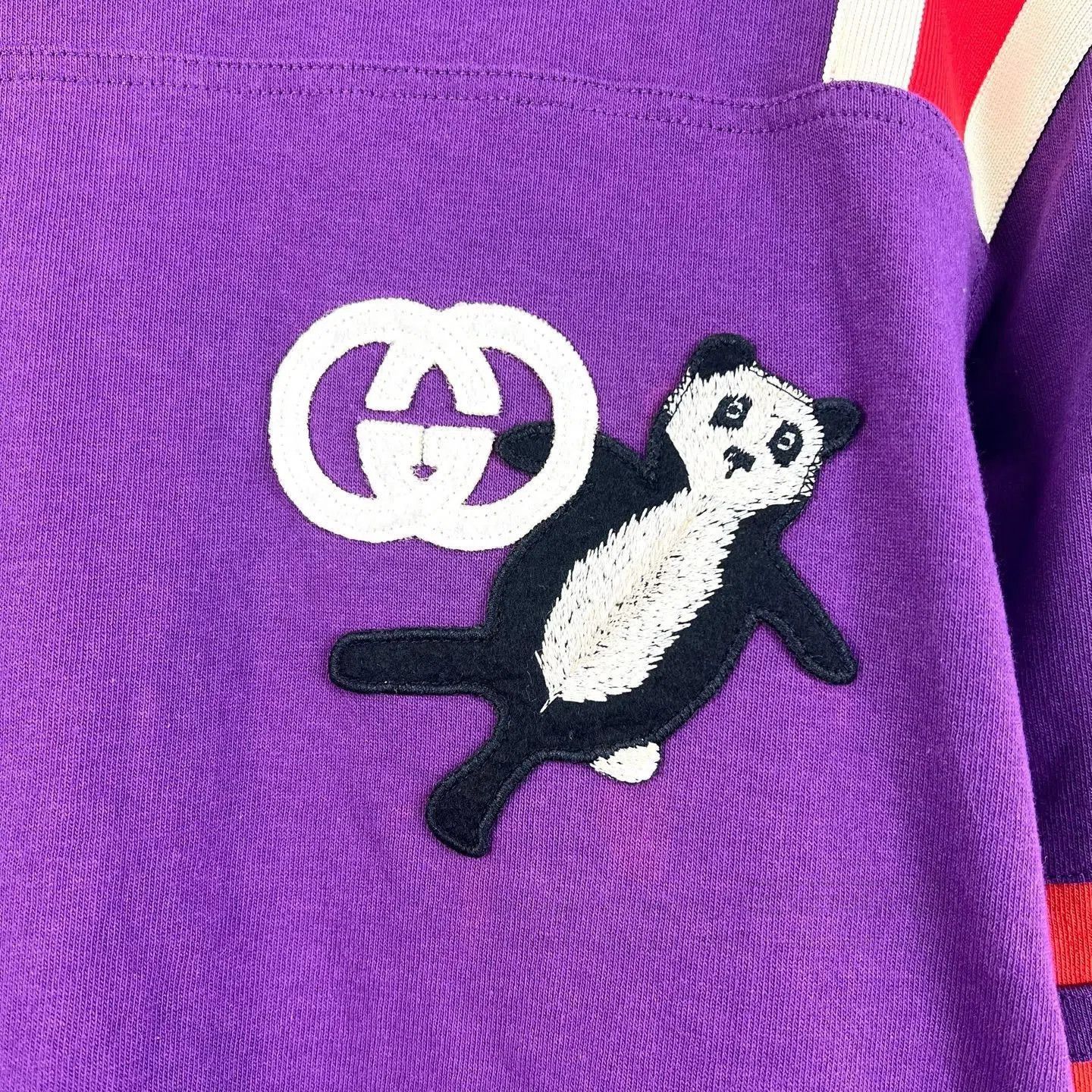 Gucci Gucci Purple Panda Print Short Sweatshirt. Size S / US 4 / IT 40 - 6 Thumbnail
