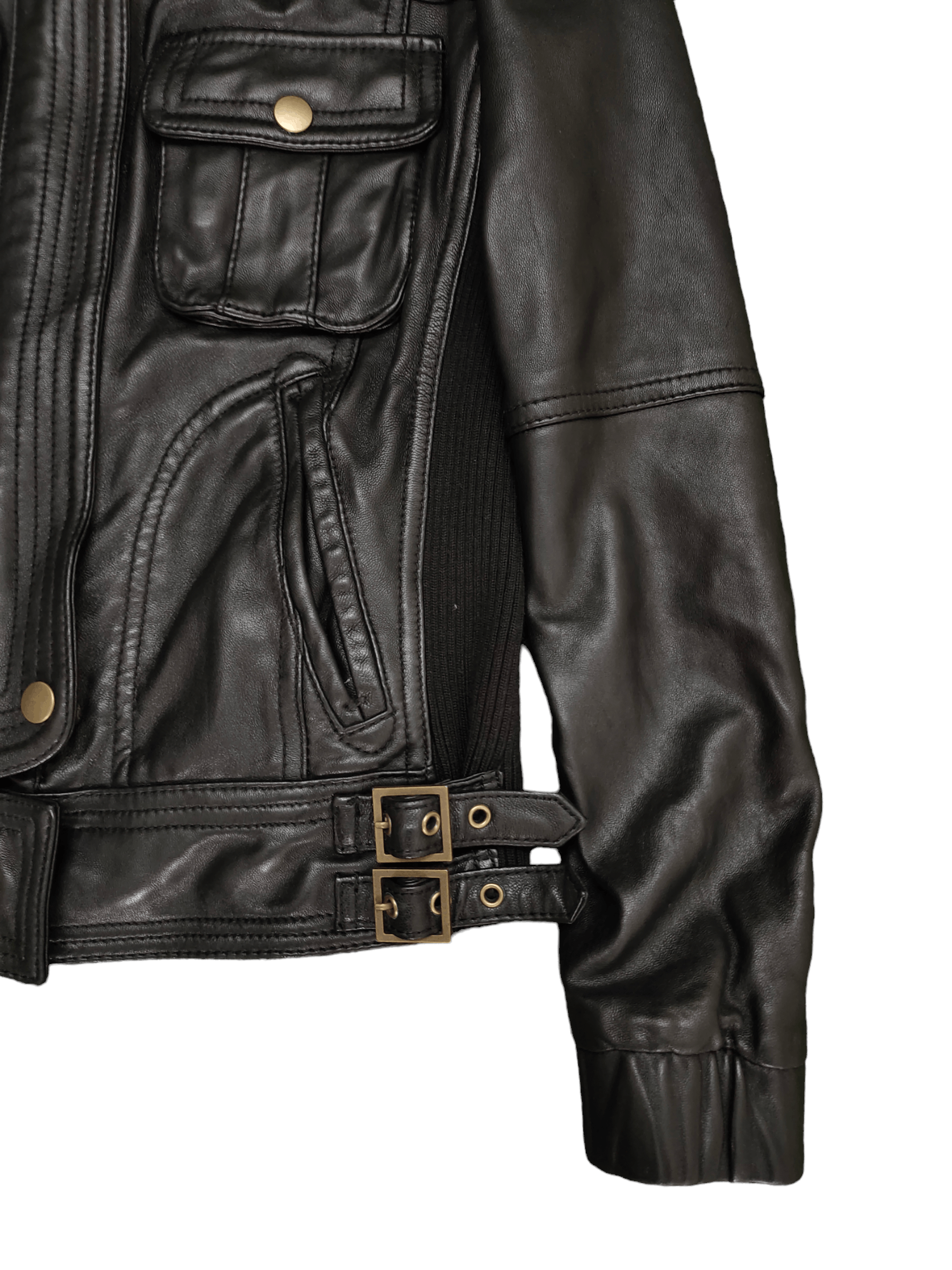 ABAHOUSE Abahouse Devinette Luxe Moto Leather Jacket Size M / US 6-8 / IT 42-44 - 3 Thumbnail