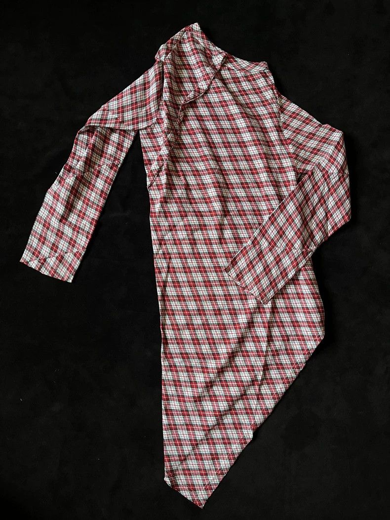 Comme des Garcons Comme Des Garcons College Plaid Irregular Long Sleeve Top Size S / US 4 / IT 40 - 1 Thumbnail