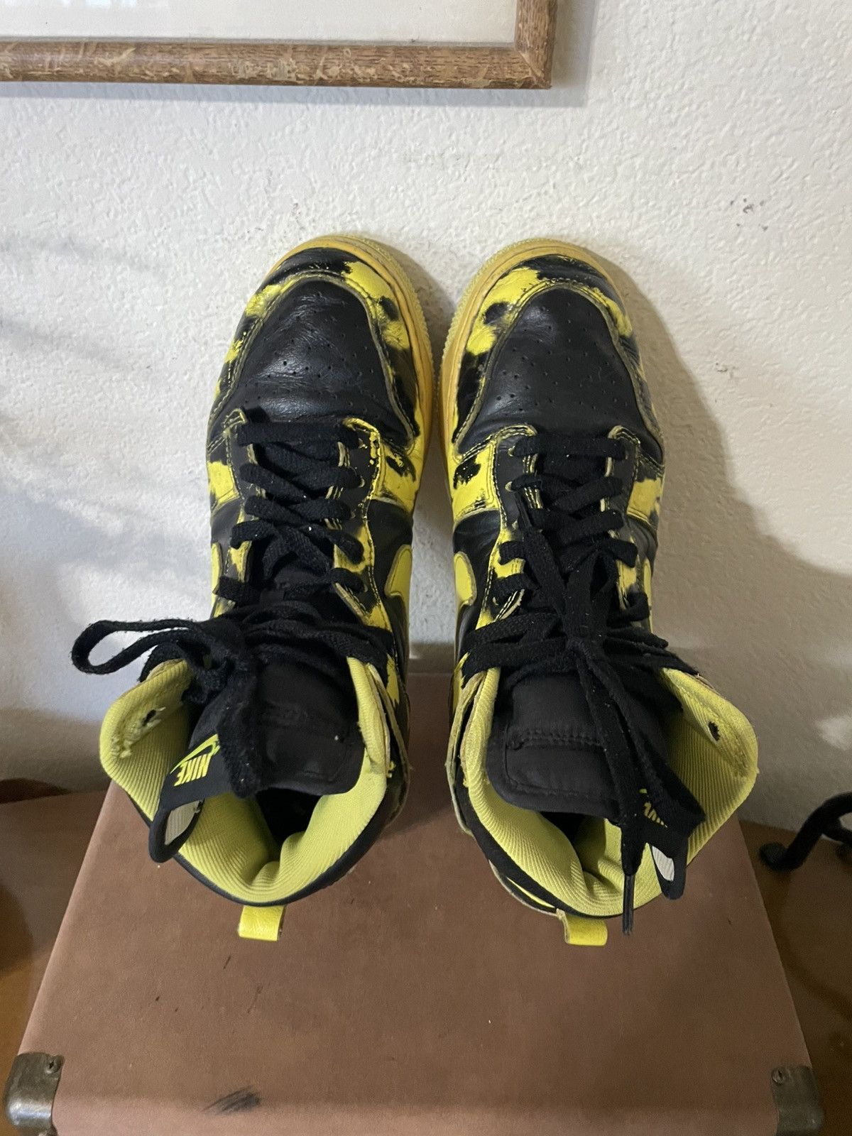 Nike Nike Dunk High 1985 SP Yellow Acid Wash Size US 11.5 / EU 44-45 - 10 Thumbnail