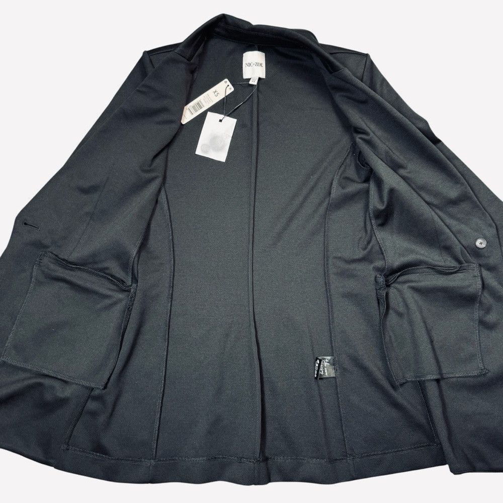NIC+ZOE NWT New $178 NIC + ZOE Ponte Black Blazer Size XS Size XS / US 0-2 / IT 36-38 - 5 Thumbnail