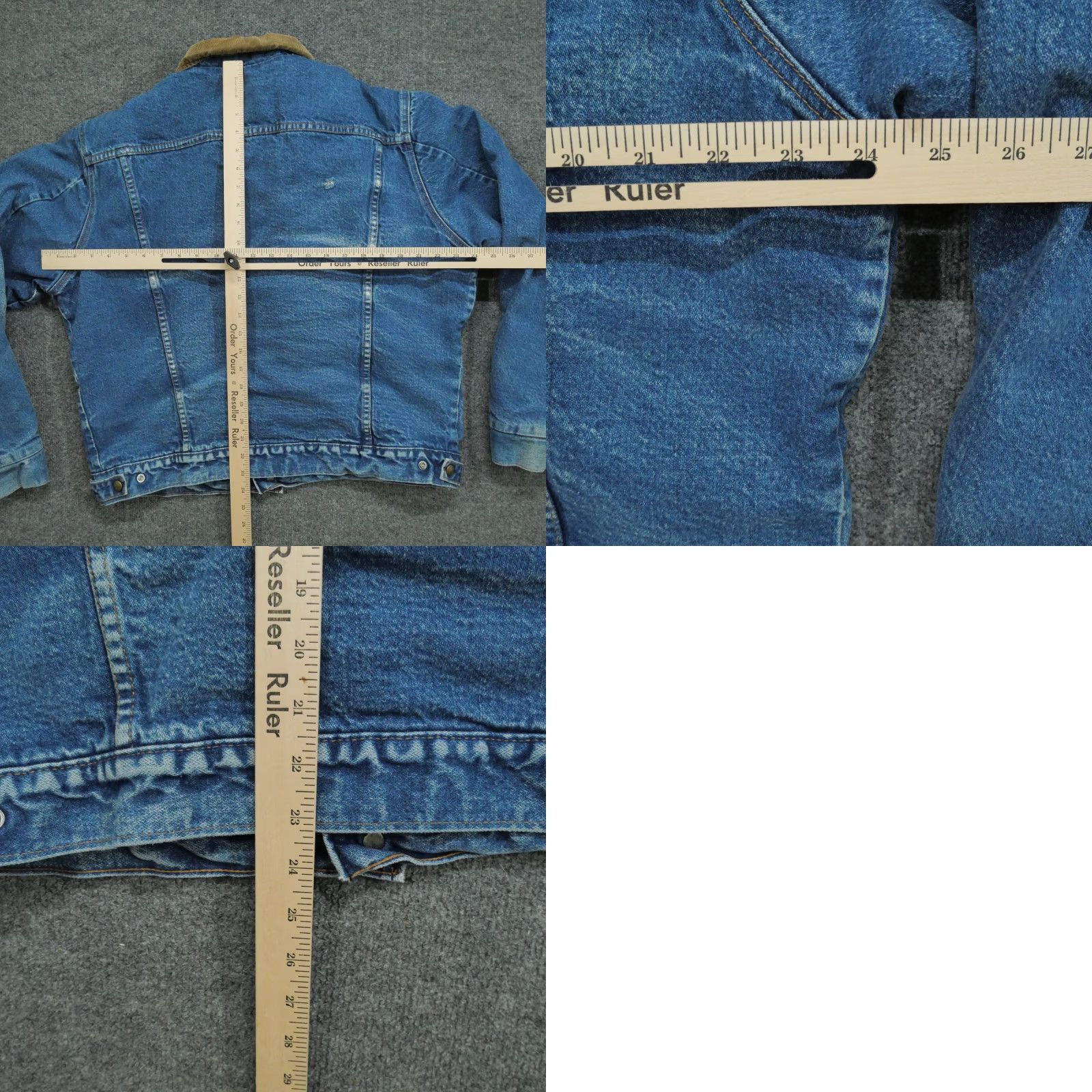 Vintage VINTAGE Key Jacket Mens 48 Denim Blue Lined Saddle King Distressed Cotton Jeans Coat - Casual - Regular - Snap - Basic - 3/10 Condition - Men Size US 32 / EU 48 - 11 Thumbnail