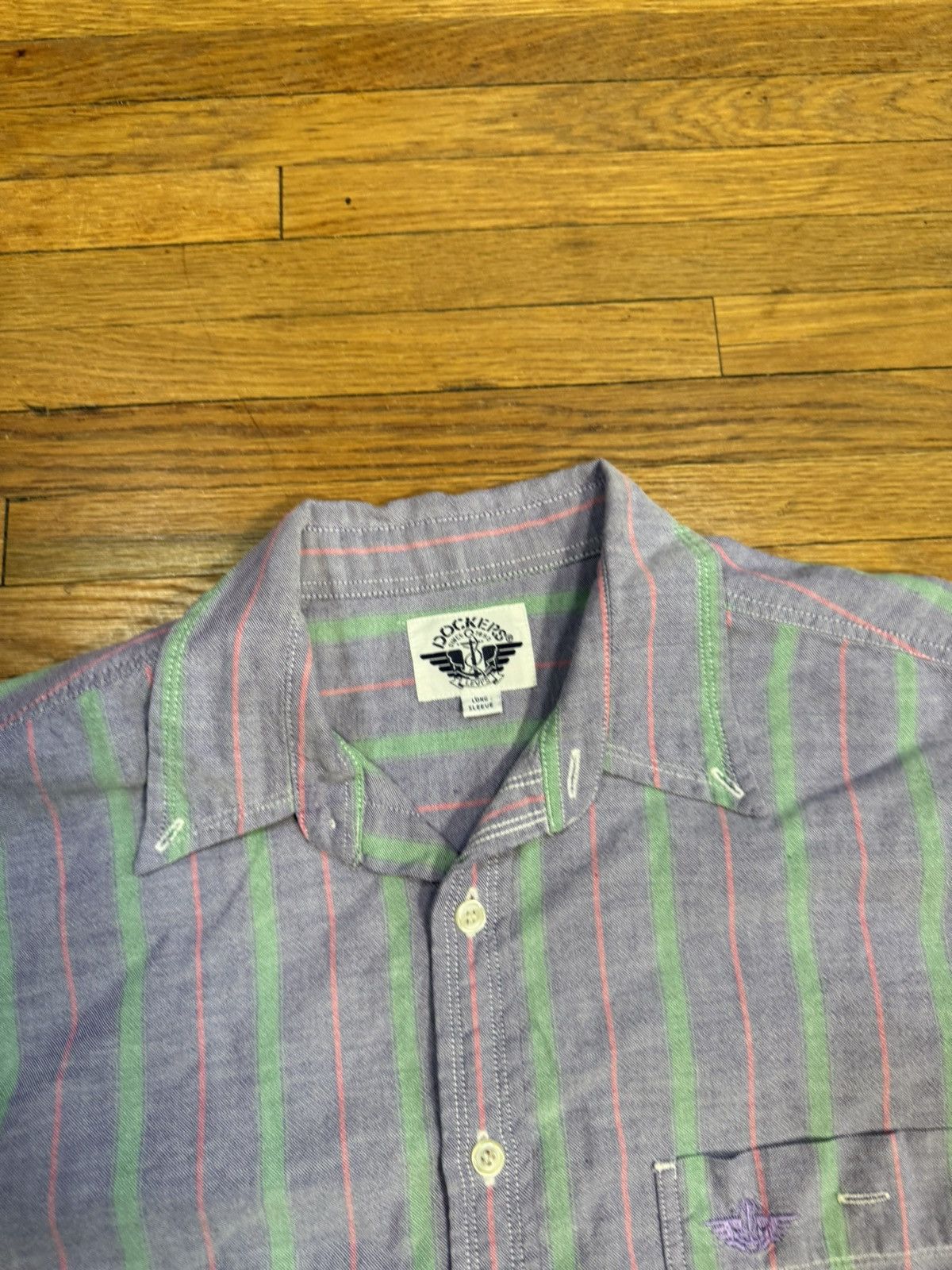 Dockers × Vintage Vintage Striped Dockers Button Up Shirt Size US L / EU 52-54 / 3 - 5 Thumbnail