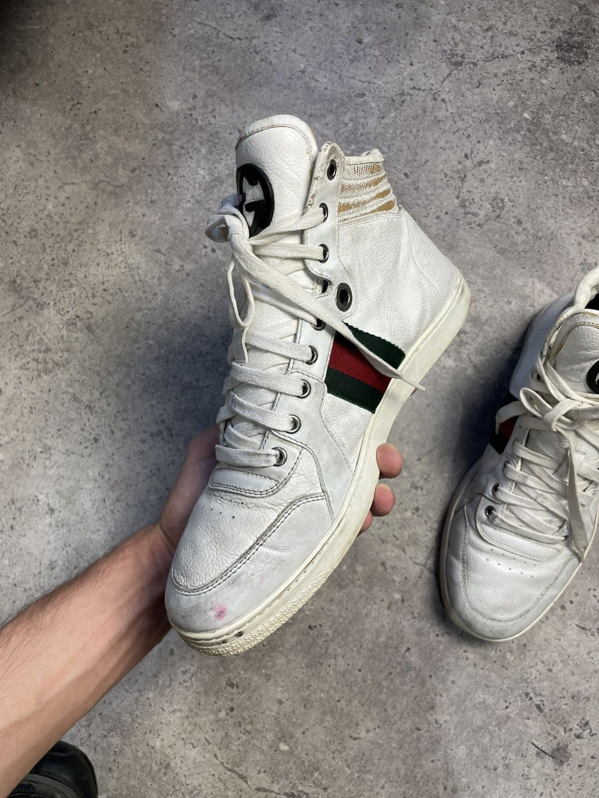 Gucci Men’s Gucci White Coda High Top Sneakers Size US 7.5 / EU 40-41 - 3 Thumbnail