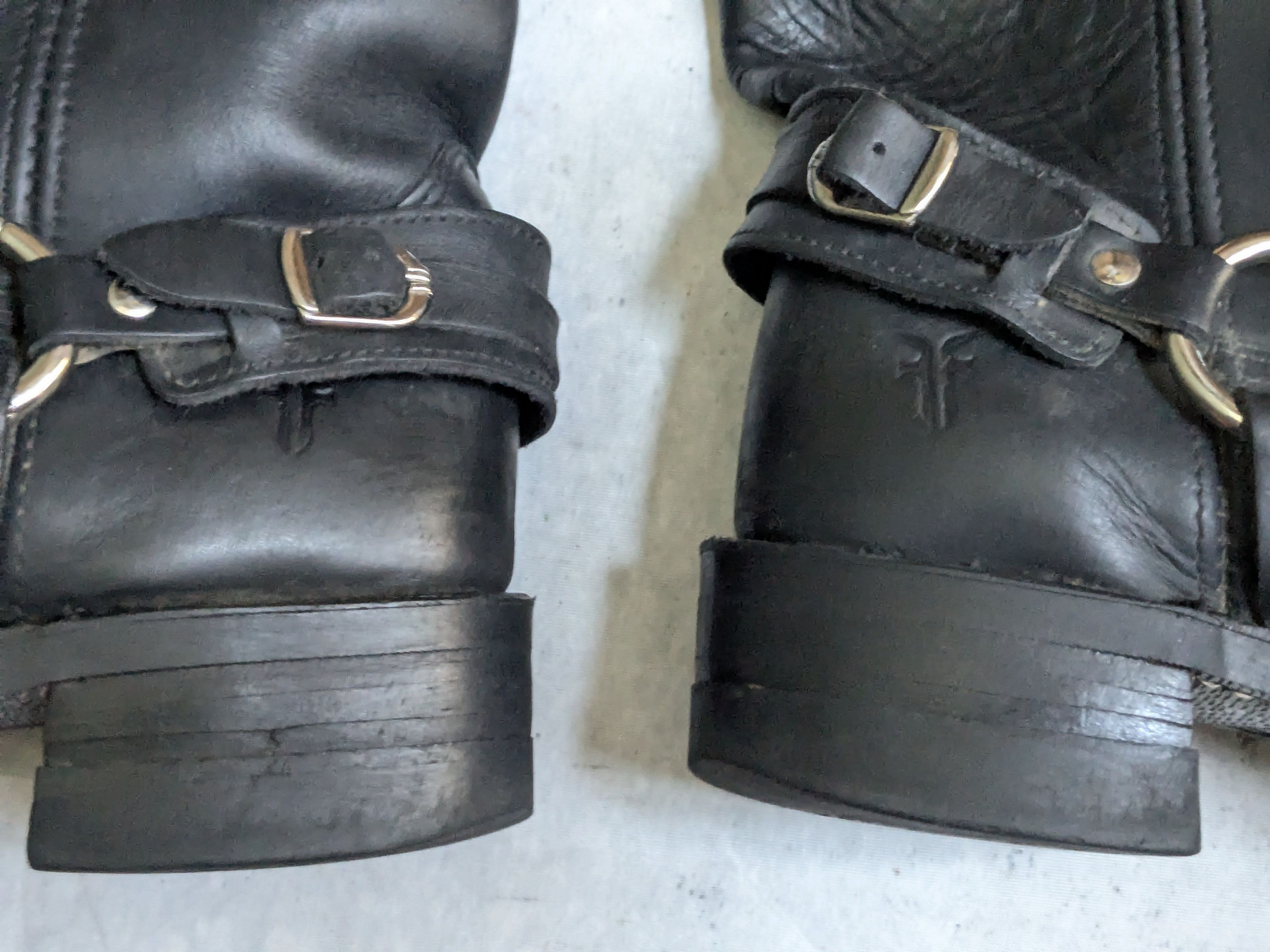 Frye Frye Harness Black Leather 9 W Wide Leather Buckle Belted Size US 9 / EU 42 - 9 Thumbnail