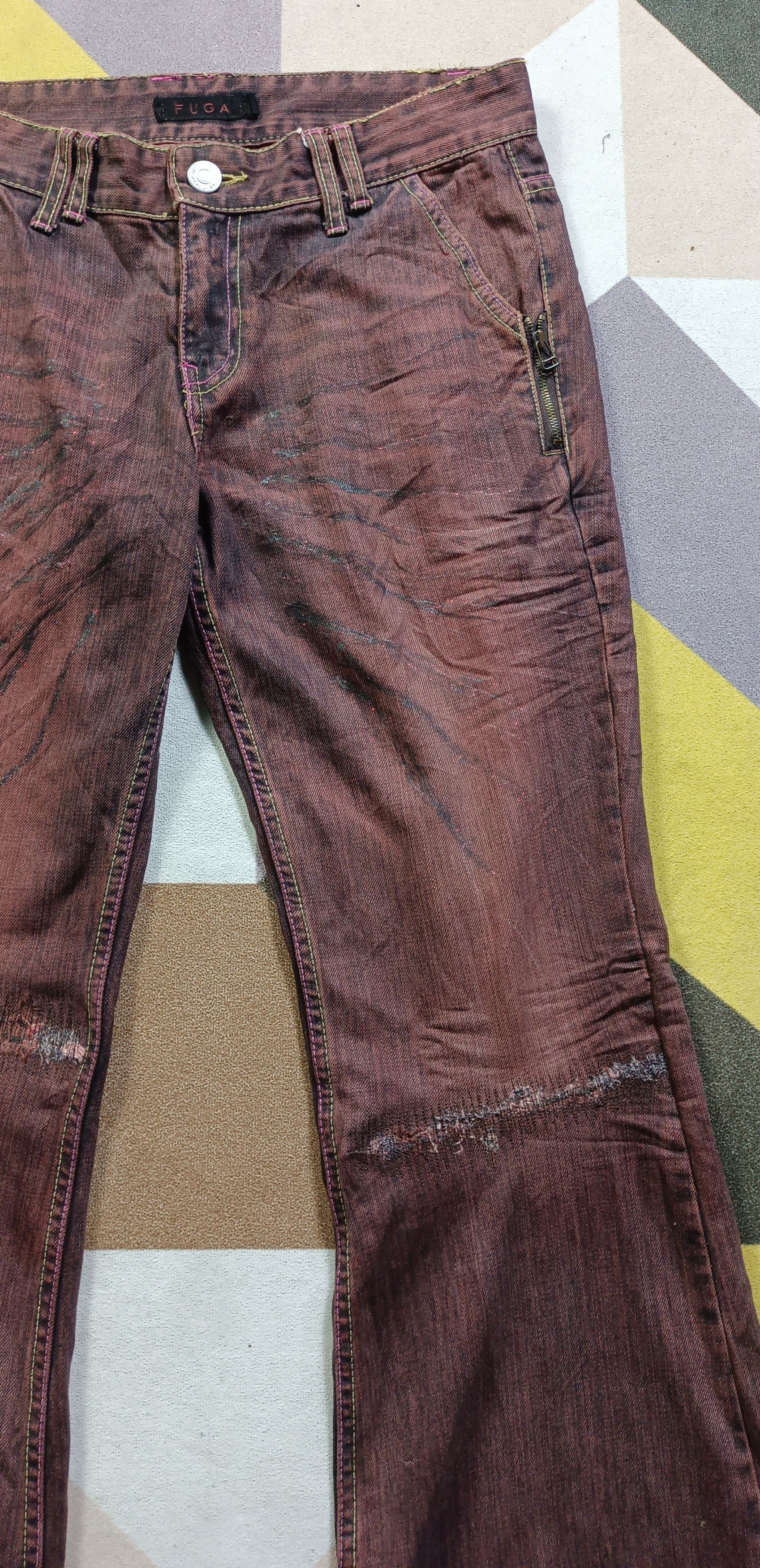 GOSTAR DE FUGA 💥FLARE💥ARCHIVAL FUGA Sick Natural Fades Flare Denim Size US 32 / EU 48 - 3 Thumbnail