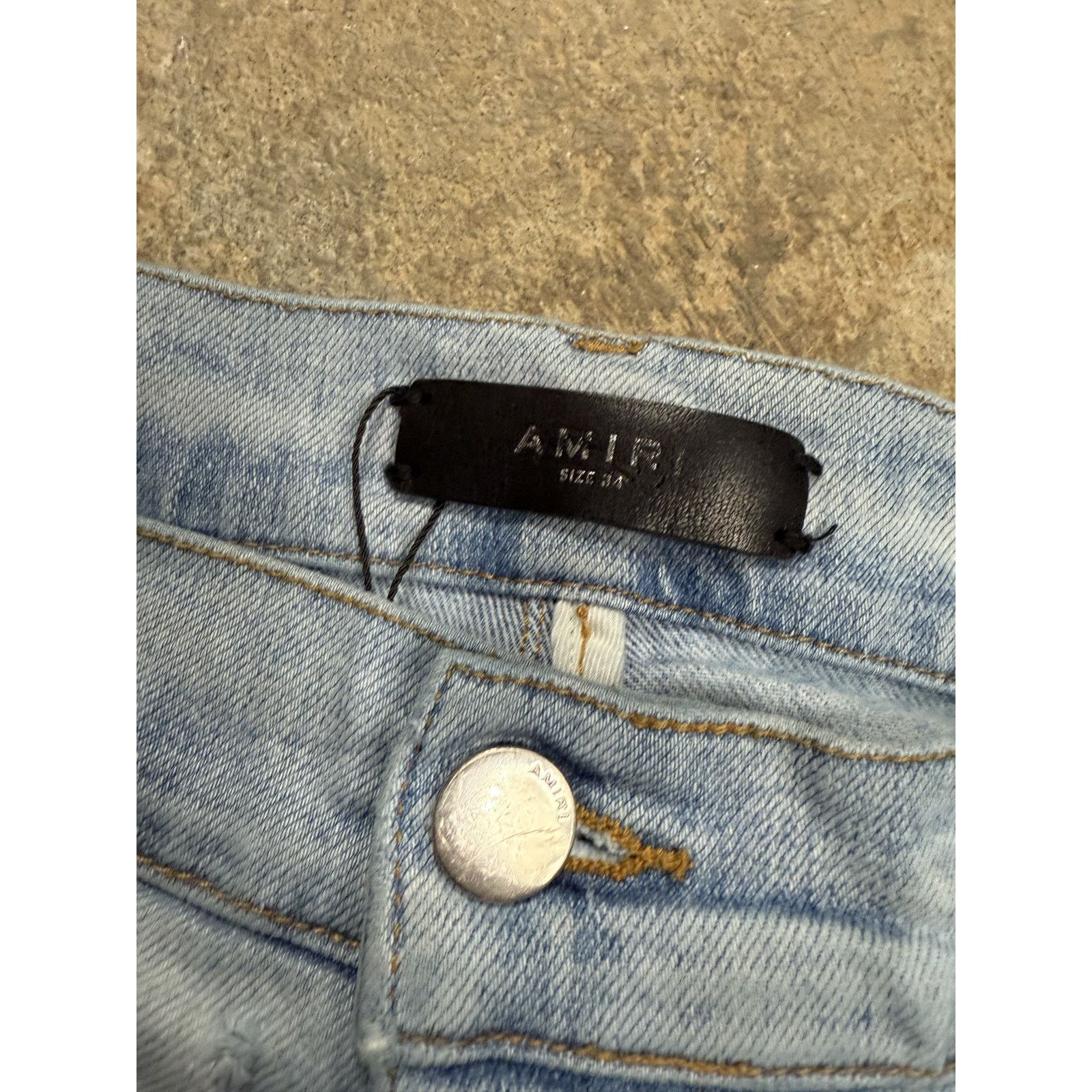 Amiri Amiri Jeans Light Wash Splatter Thrasher Used 34 (Tailored) Size US 34 / EU 50 - 2 Thumbnail