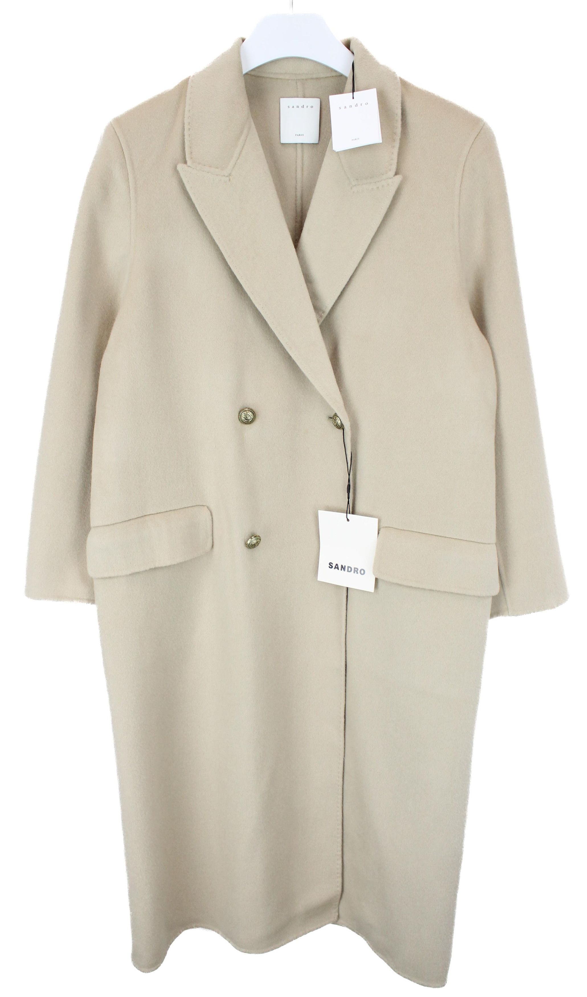 Sandro SANDRO Mystere Coat Women's (EU) 42 Wool Double Breasted Size XL / US 12-14 / IT 48-50 - 1 Thumbnail