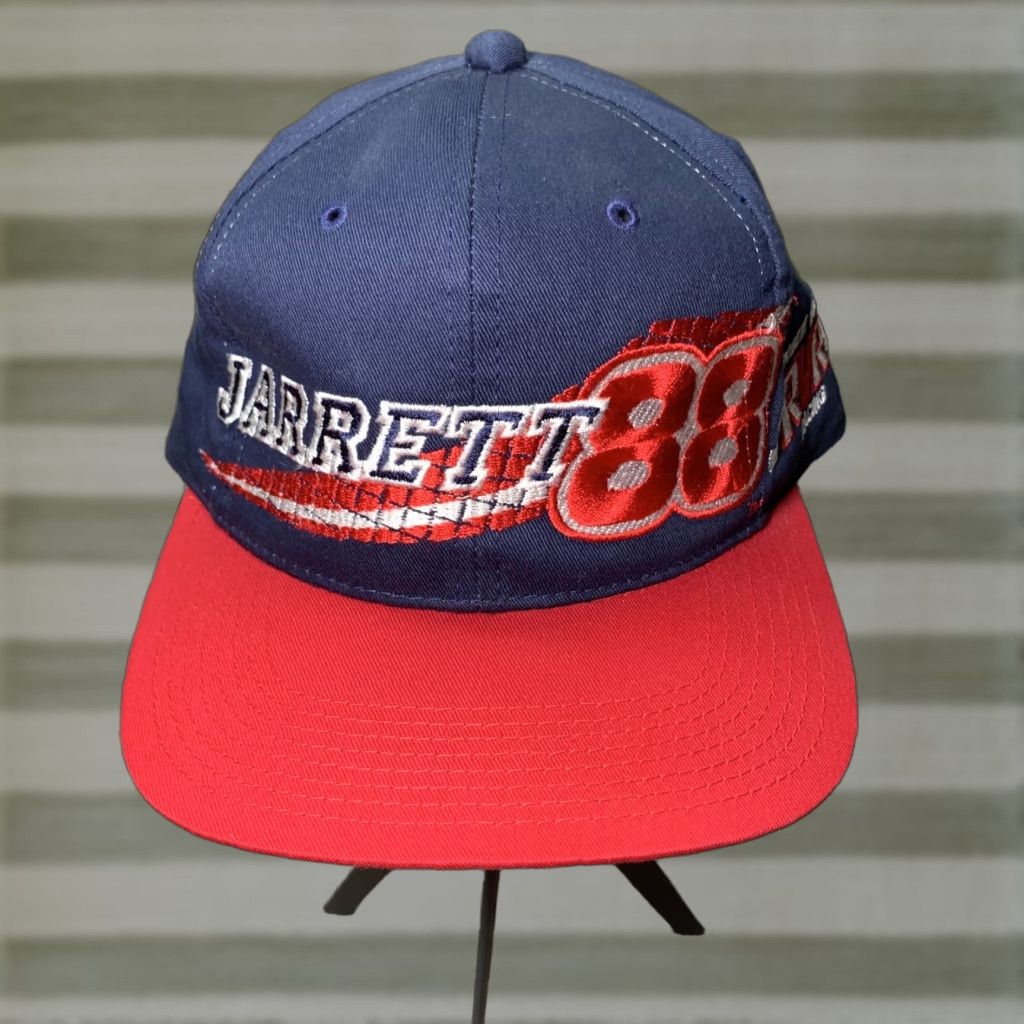NASCAR Dale Jarrett 88 NASCAR Hat Cap 50TH anniversary Roberts Yates Racing SnapBack Baseball Cap Adjustable Unisex Adults Blue Red Cotton Hat Size ONE SIZE - 1 Thumbnail