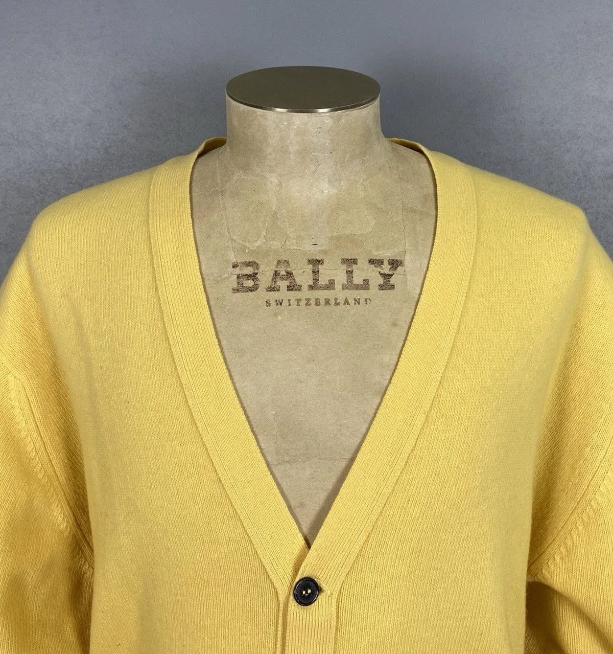 Ballantyne Ballantyne Buttons Cardigan Sweater Yellow Knit Geelong Wool Size US L / EU 52-54 / 3 - 2 Thumbnail