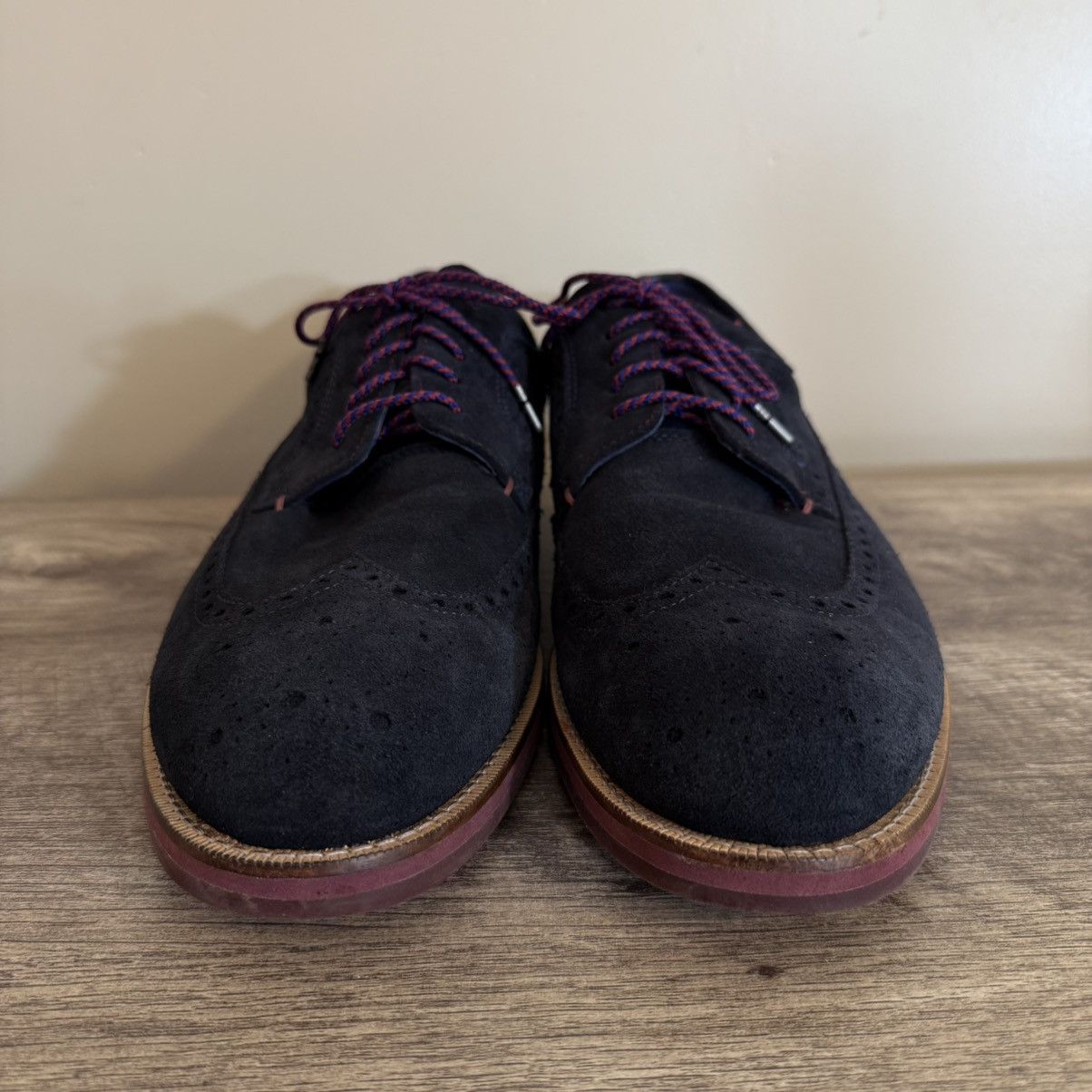 Ted Baker Ted Baker Deelans Navy Suede Oxford Dress Shoes Sz 12 US Size US 12 / EU 45 - 5 Thumbnail
