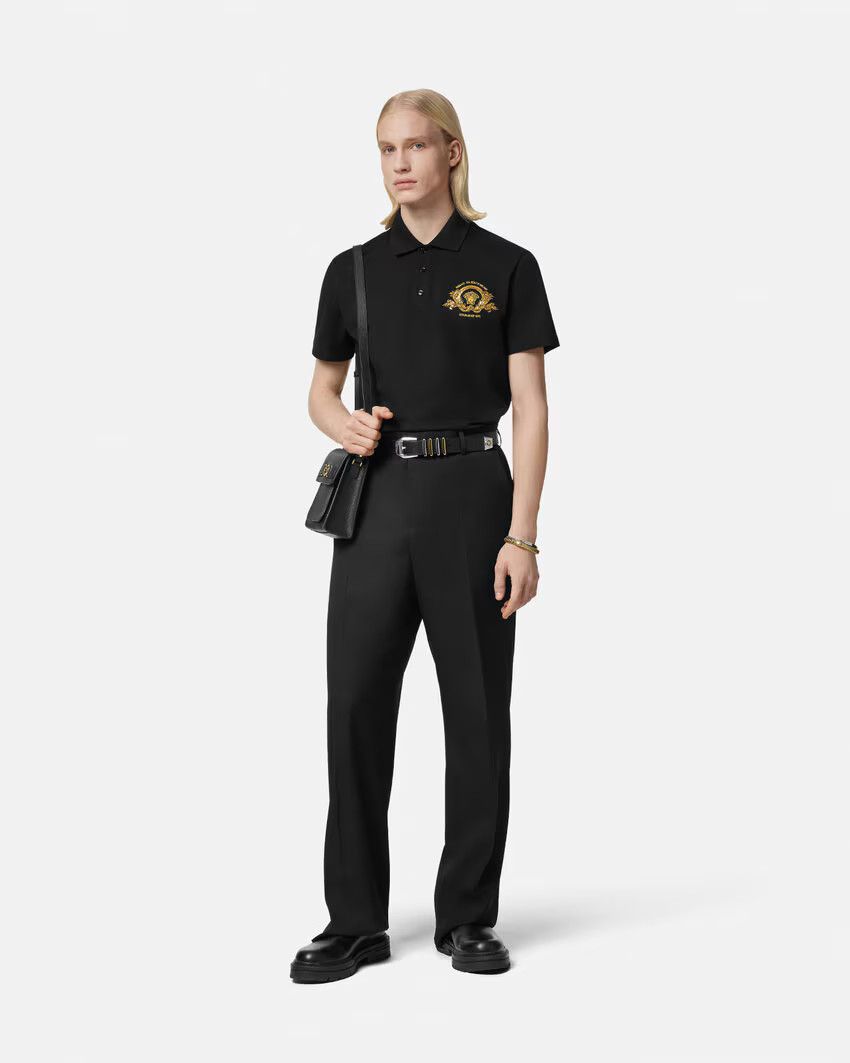 Versace o1s22i1n0125 Polo Shirt in Black Size US XXL / EU 58 / 5 - 2 Thumbnail