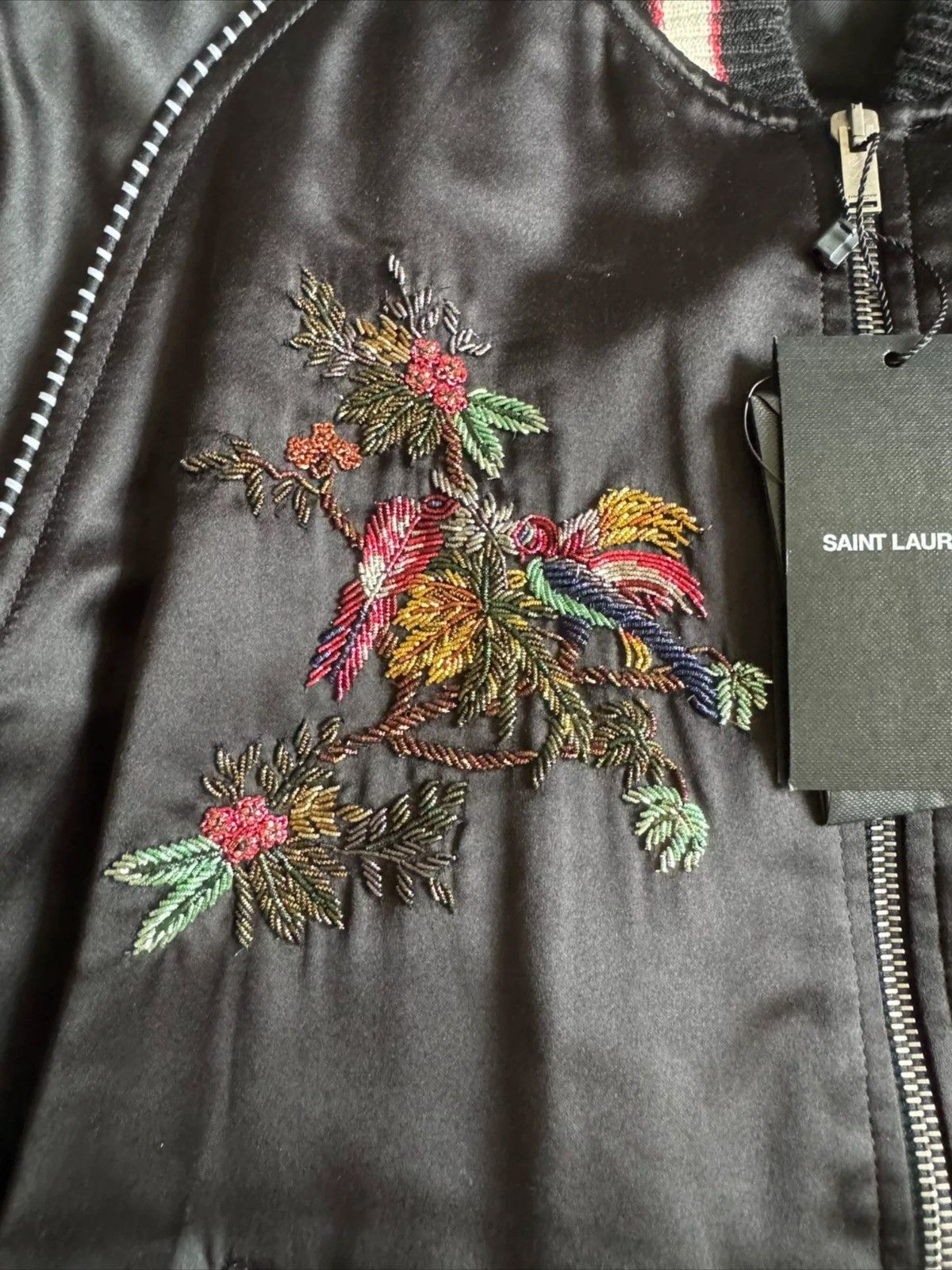 Saint Laurent Paris NWT Saint Laurent Embroidered Birds of Paradise Jacket Size US S / EU 44-46 / 1 - 2 Thumbnail
