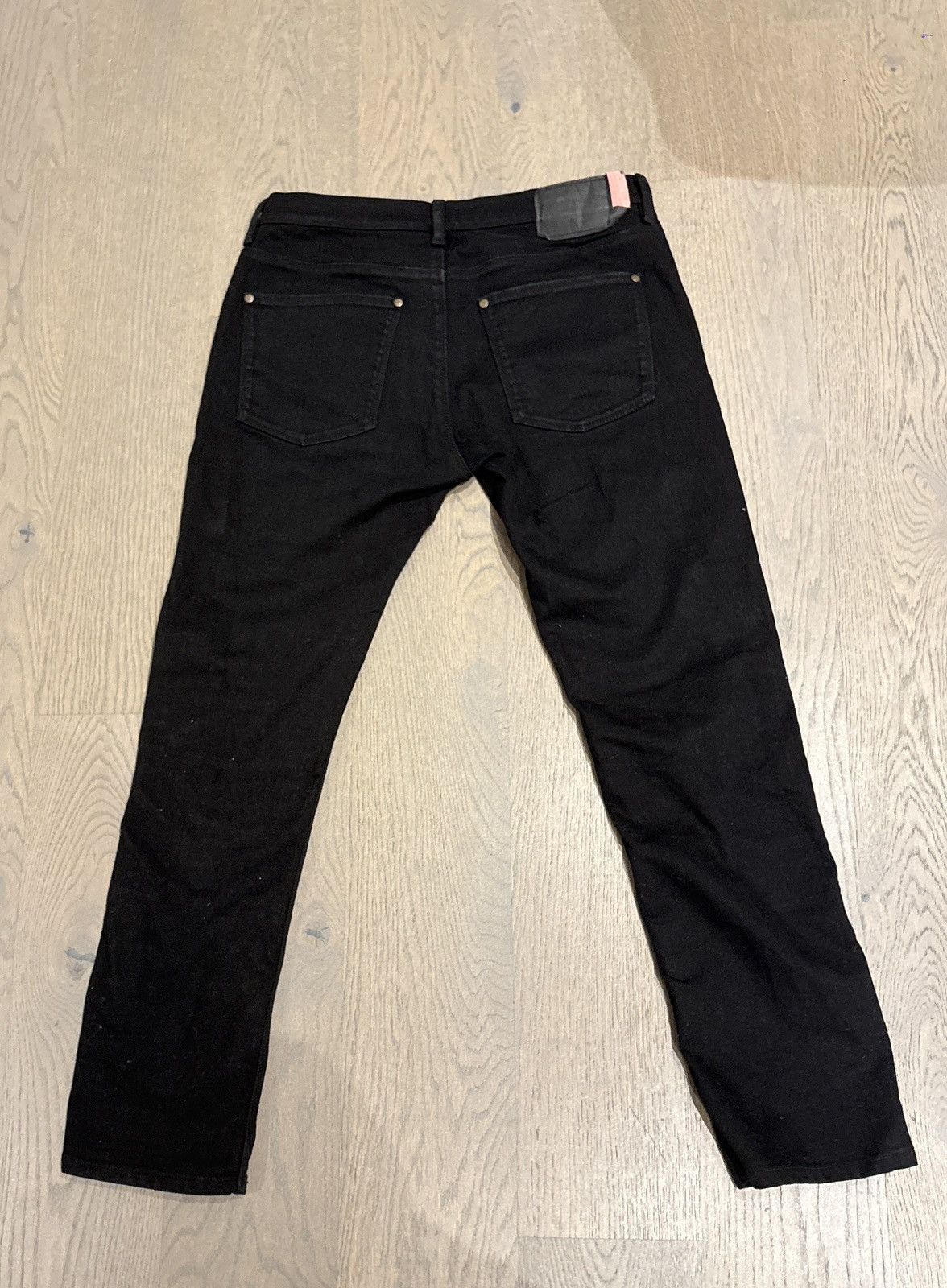 Acne Studios Acne Studios Max Stay Black Jeans | Slim Straight Legged Fit Size US 32 / EU 48 - 2 Thumbnail
