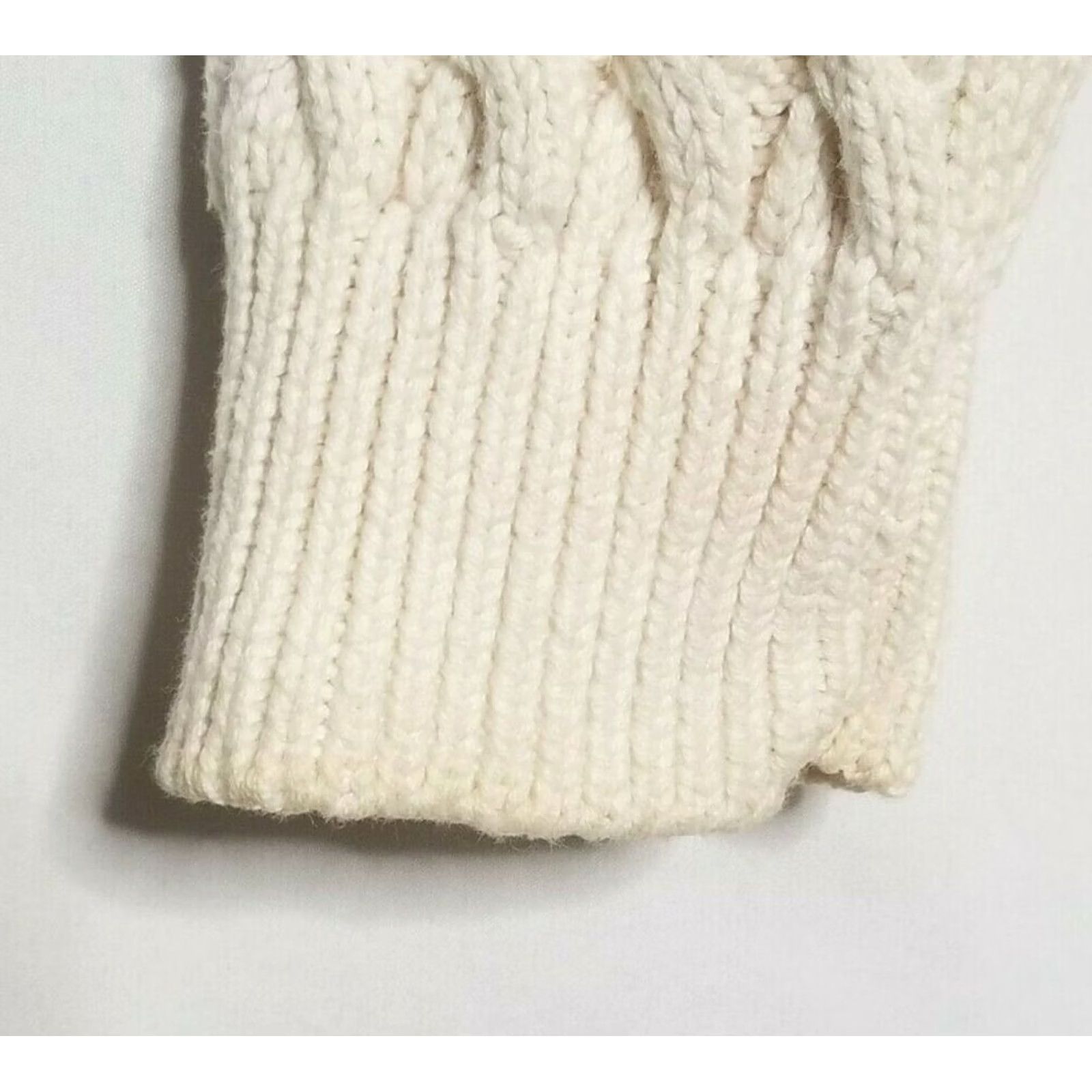 Brooks Brothers VTG Brooks Brothers Womens Sweater Cable-Knit Cotton Ivory Crewneck Pullover S Small Vintage Size S / US 4 / IT 40 - 7 Thumbnail
