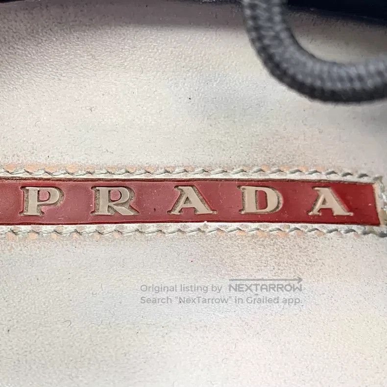 Prada Prada Black Lace-up Casual Flat Sneakers Size US 4 / IT 34 - 7 Thumbnail