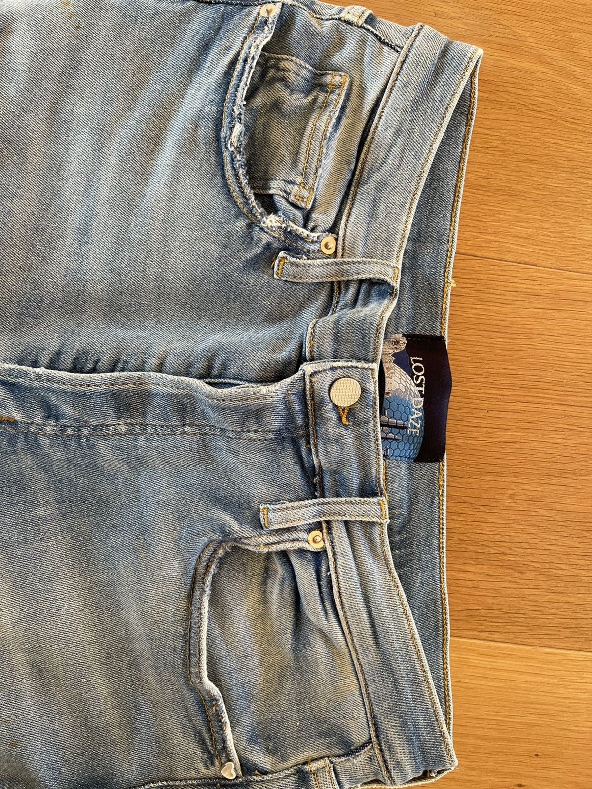 Lost Daze Lost Daze Panelled Embroidered Printed Jeans Size US 32 / EU 48 - 2 Thumbnail