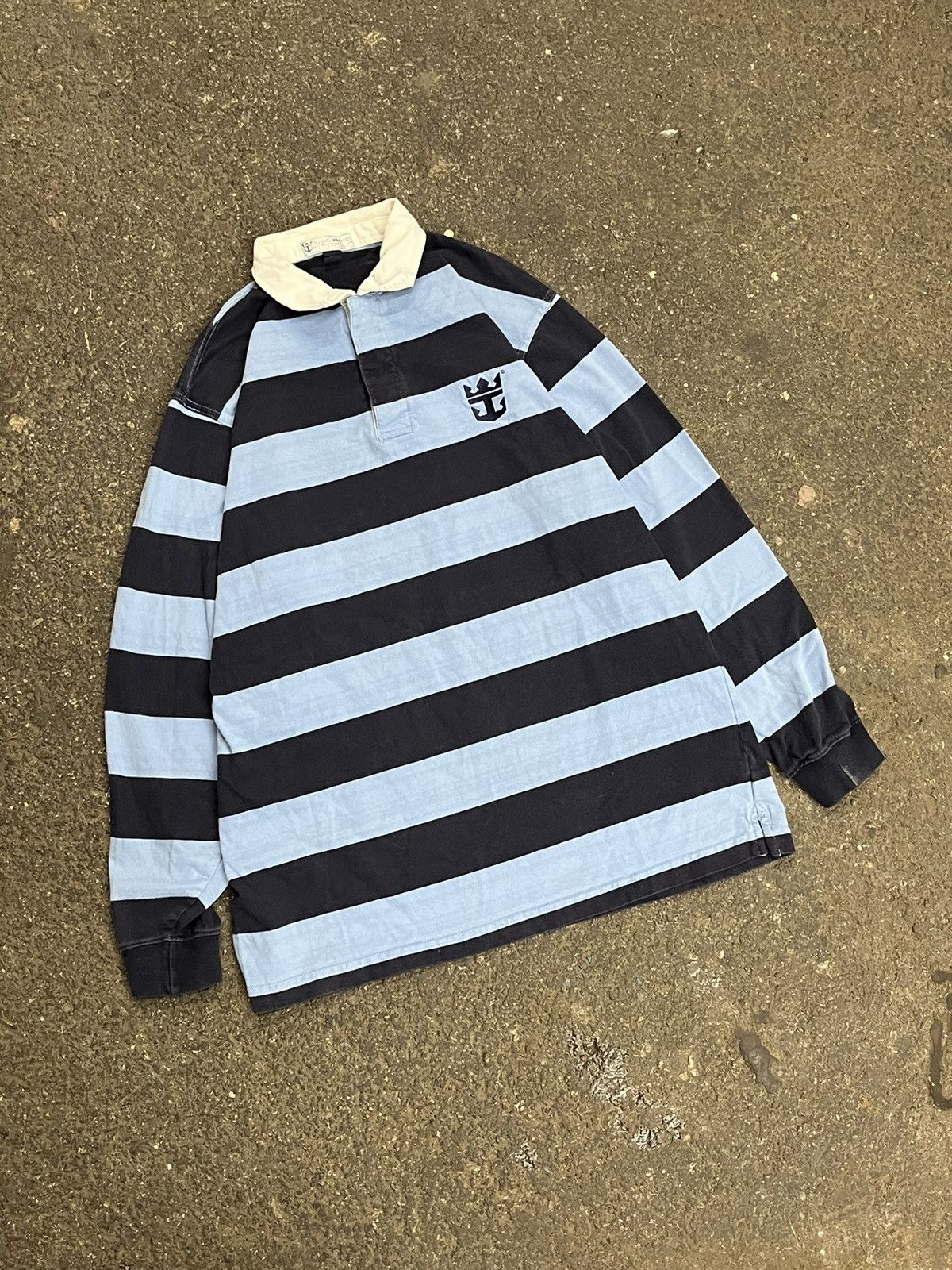 Polo Ralph Lauren × Vintage Rugby stripped vintage shirt hype preppy fall streetwear Size US L / EU 52-54 / 3 - 1 Thumbnail