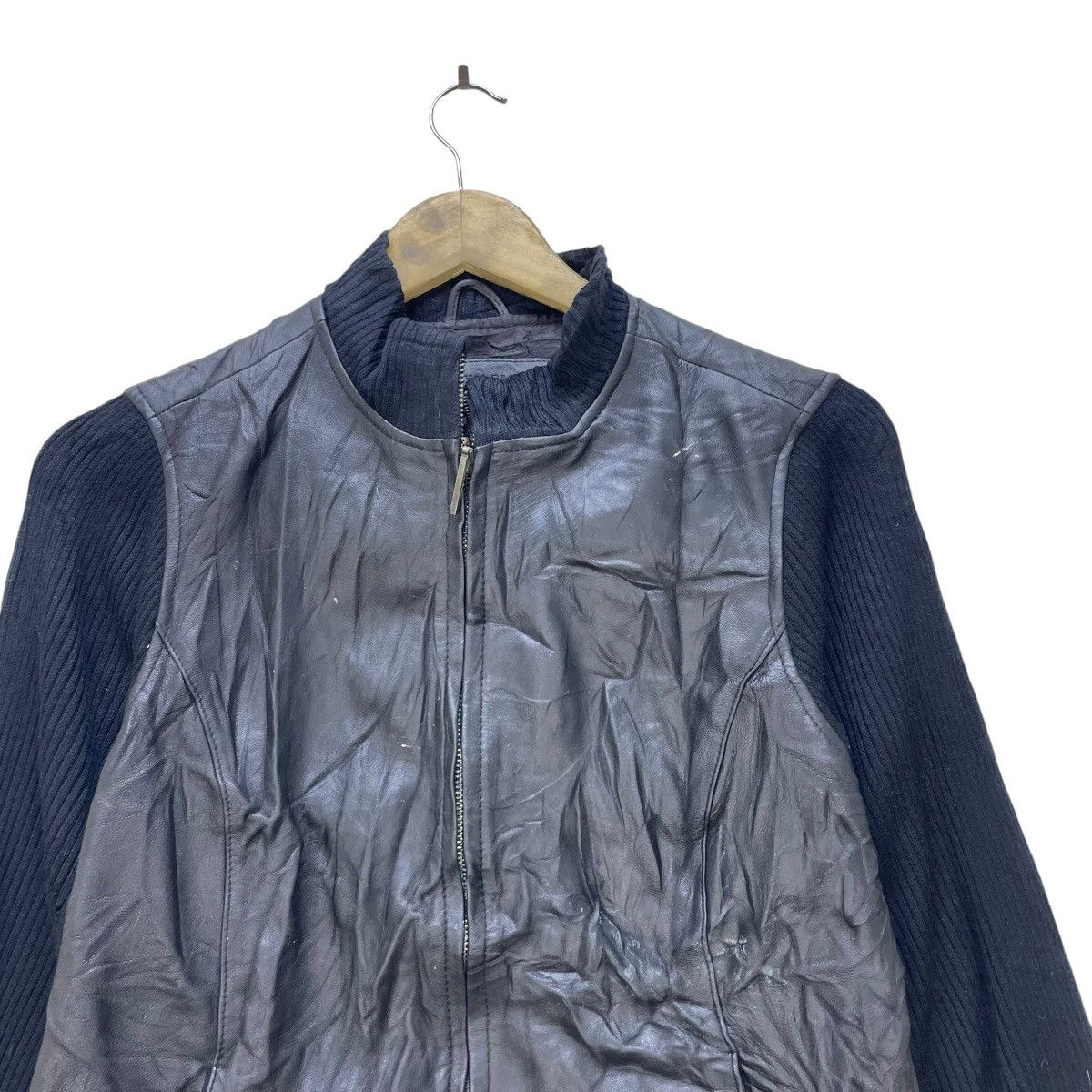 Designer × Leather Jacklyn Smith Classic Genuine Leather Jacket Size M / US 6-8 / IT 42-44 - 3 Thumbnail
