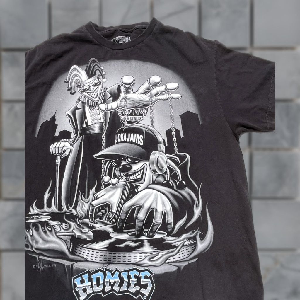 Vintage Men's Homies T-Shirt XL Black Cartoon Art Street Spray Paint Jester Little Hood Size US XL / EU 56 / 4 - 1 Thumbnail