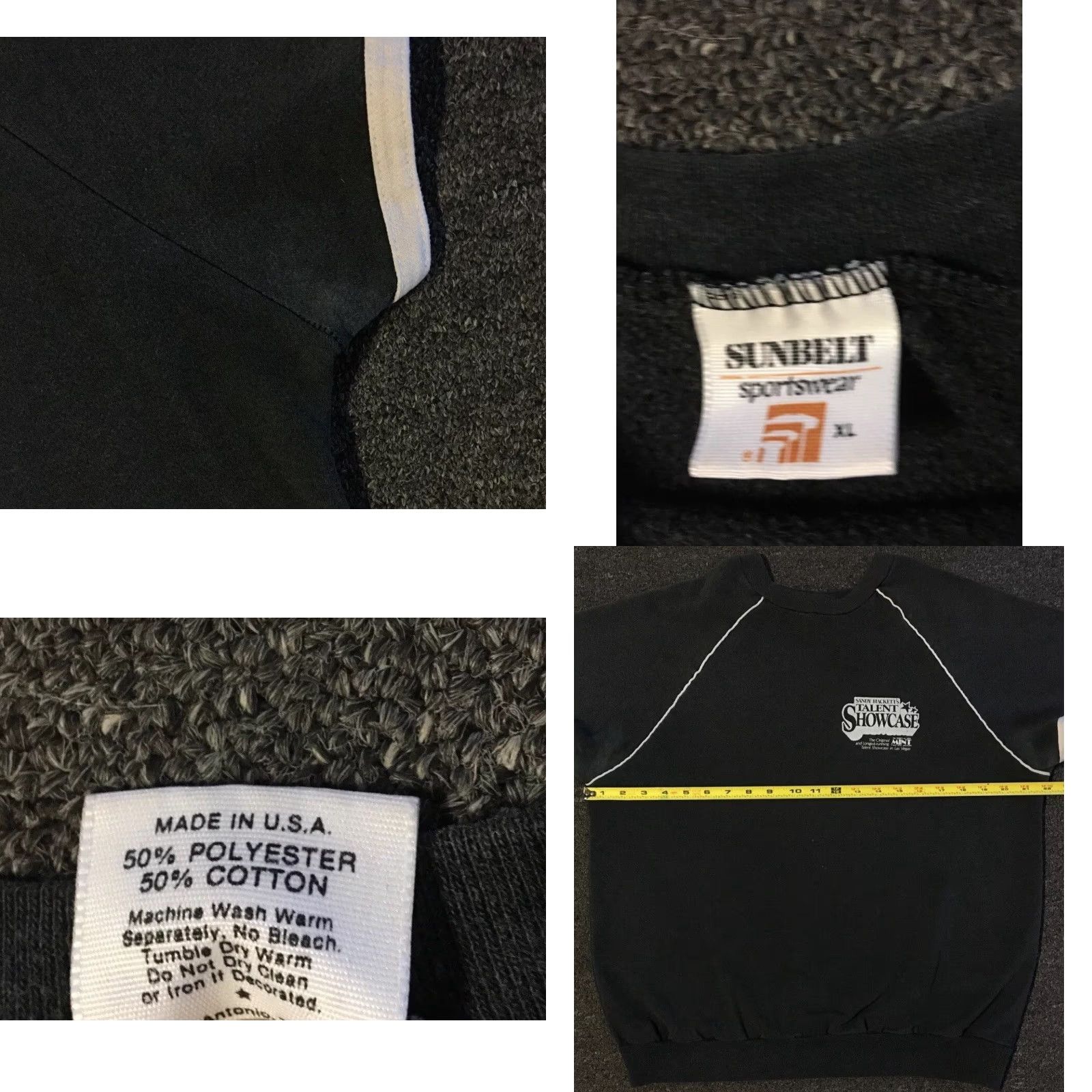 Hackett VINTAGE 80s Sandy Hackett Talent Show Faded Short Sleeve Hoodie Mens Black S Surf Skate Grunge 90s Size US S / EU 44-46 / 1 - 9 Thumbnail