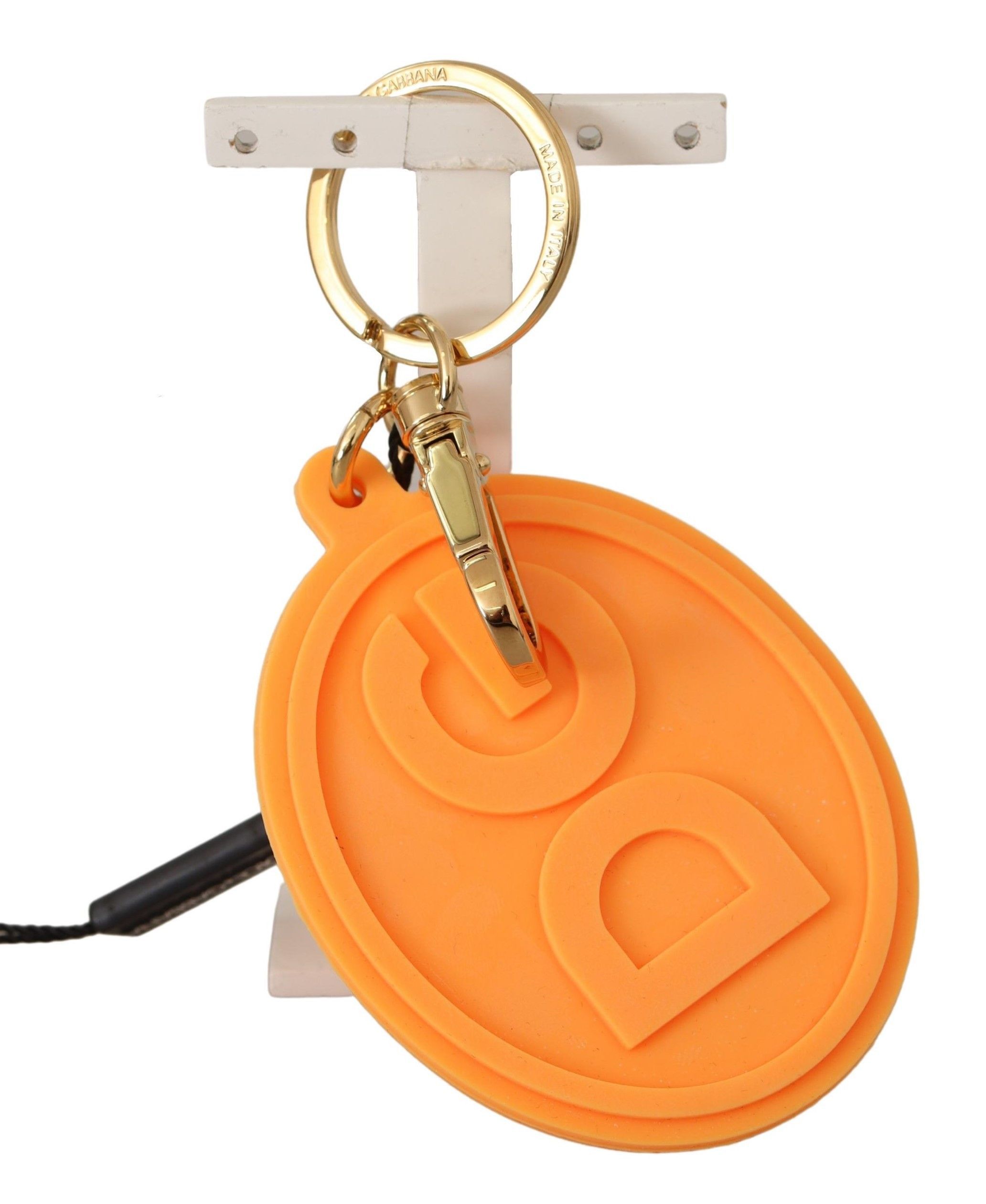 Dolce & Gabbana Stunning Orange Gold Keychain & Bag Men's Charm Size ONE SIZE - 1 Thumbnail