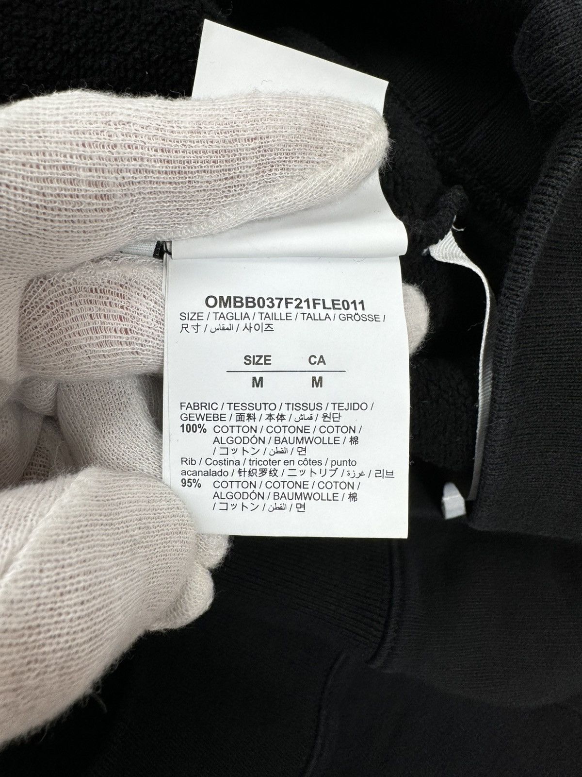 Off-White Off-White Black Caravaggio Diagonal Hoodie Size US M / EU 48-50 / 2 - 13 Thumbnail