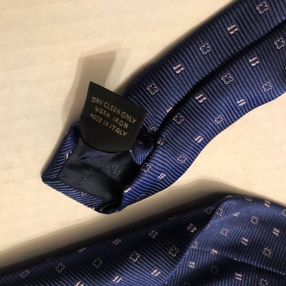 Ermenegildo Zegna ERMENEGILDO ZEGNA MEN'S NEW BLUE 100%SILK TIE 3 1/2" X 58" Size ONE SIZE - 8 Thumbnail